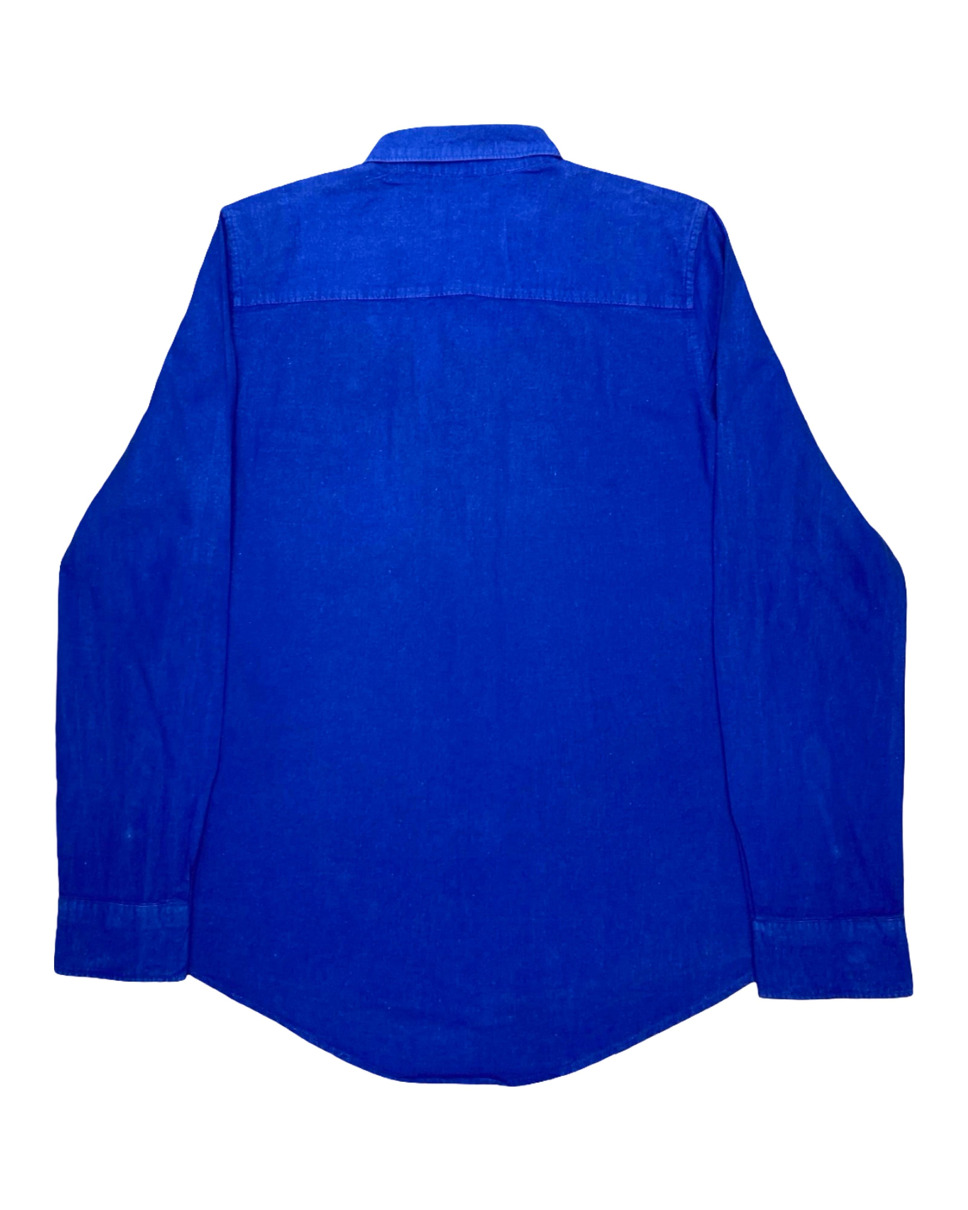 Zara Indigo Casual Shirt | Small | Chest 19.5”