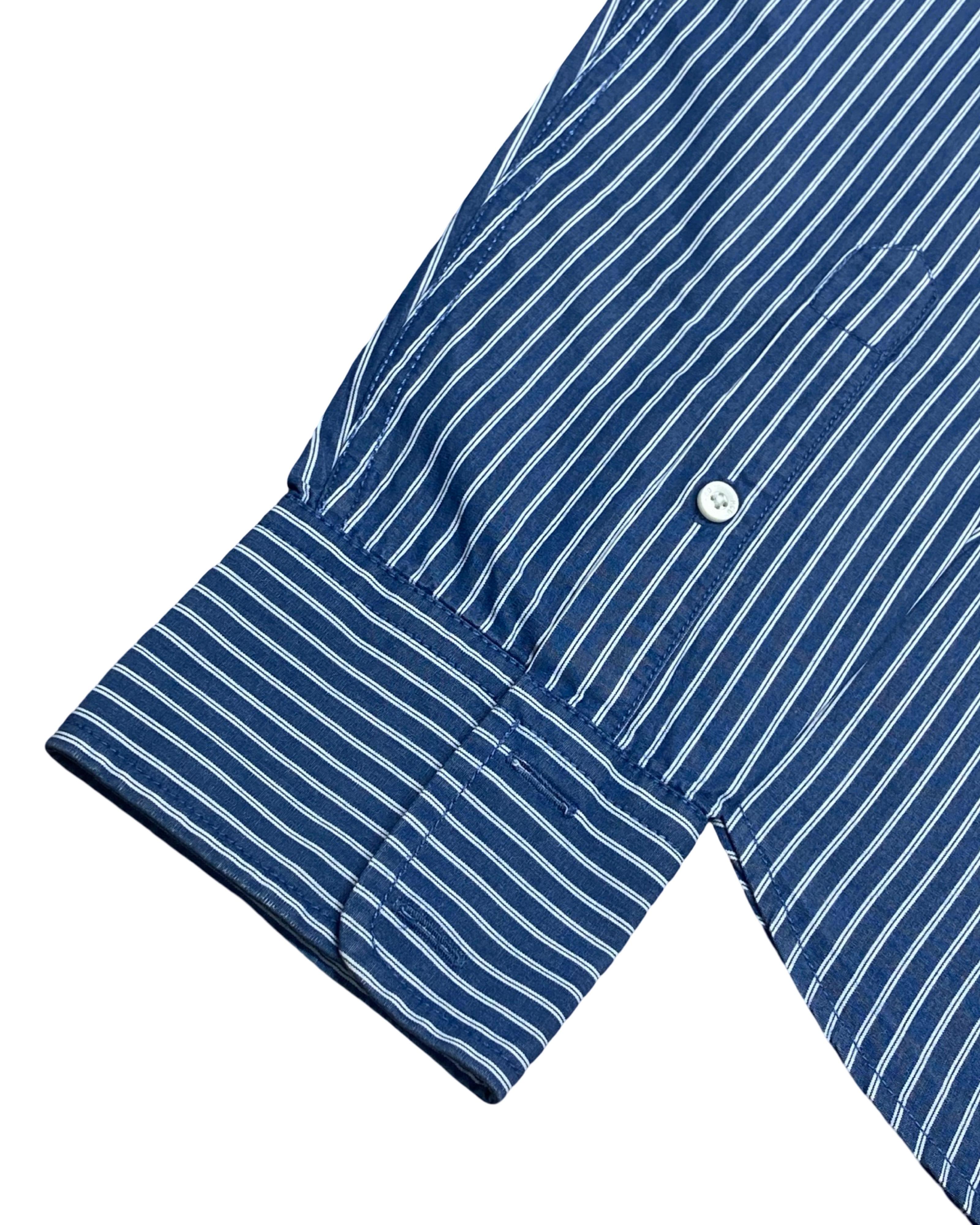 Hollister Blue Striped Shirt | Medium | Chest 20.5”