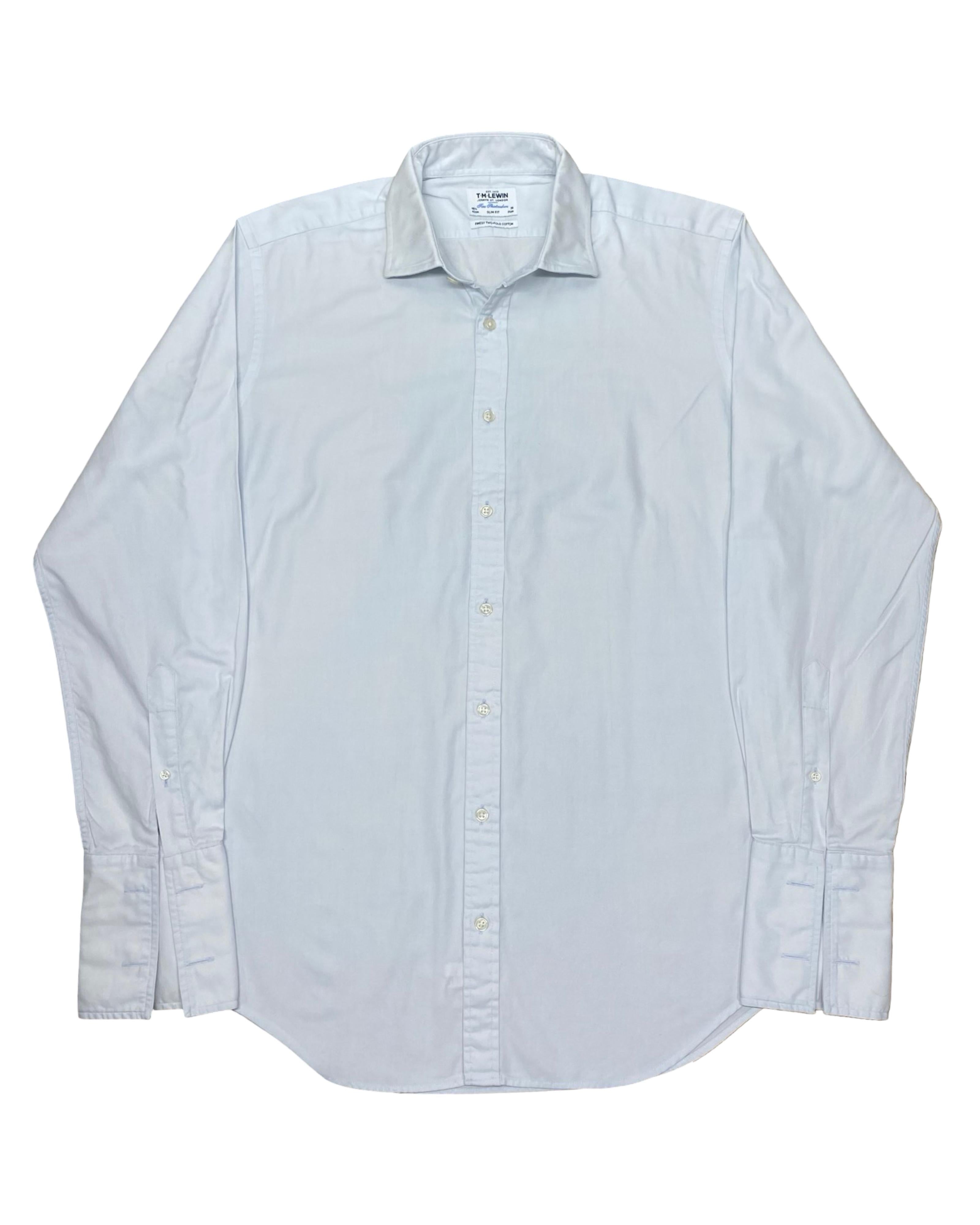 T.M Lewin Pale Blue Formal Shirt | Large | Chest 24”