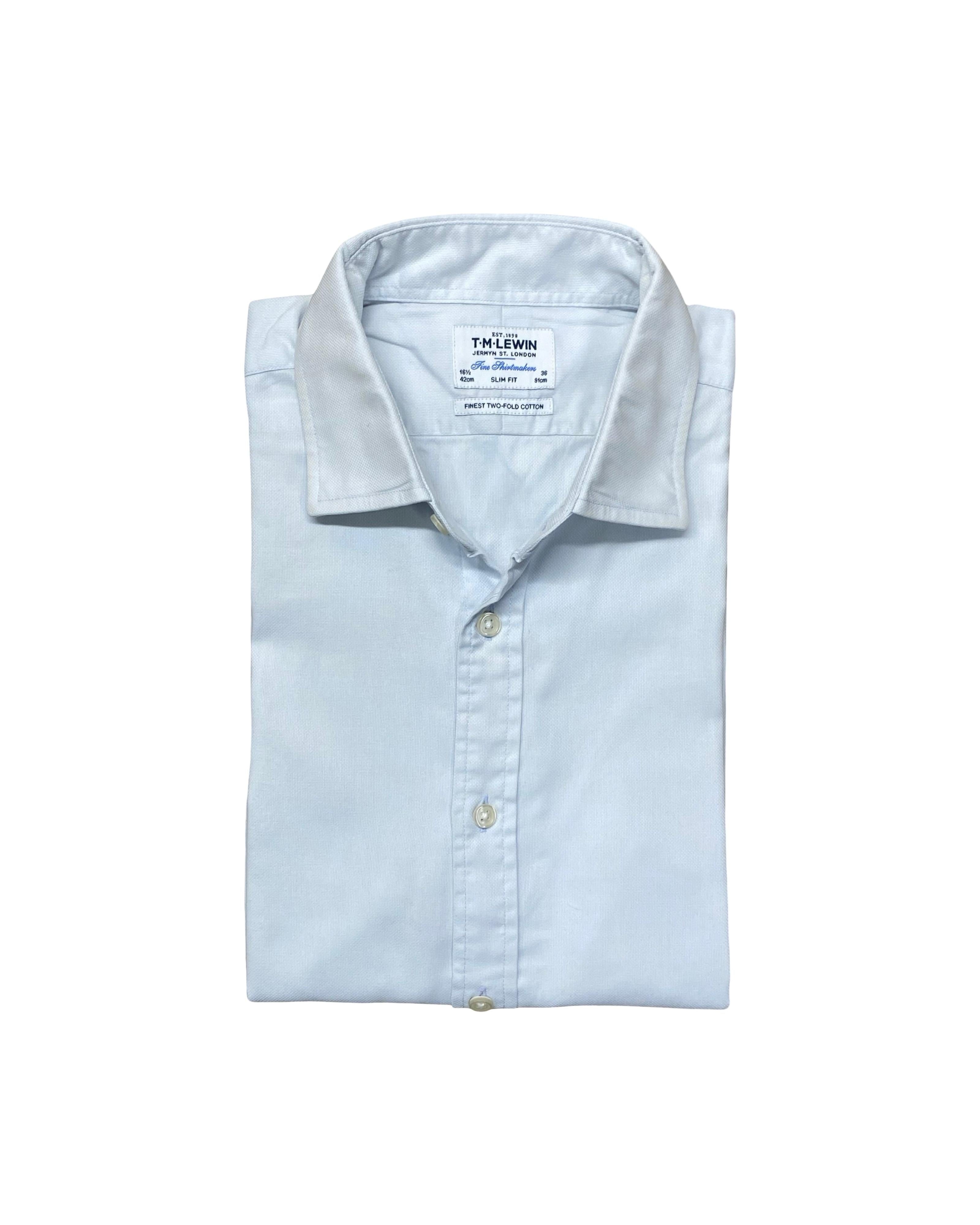 T.M Lewin Pale Blue Formal Shirt | Large | Chest 24”