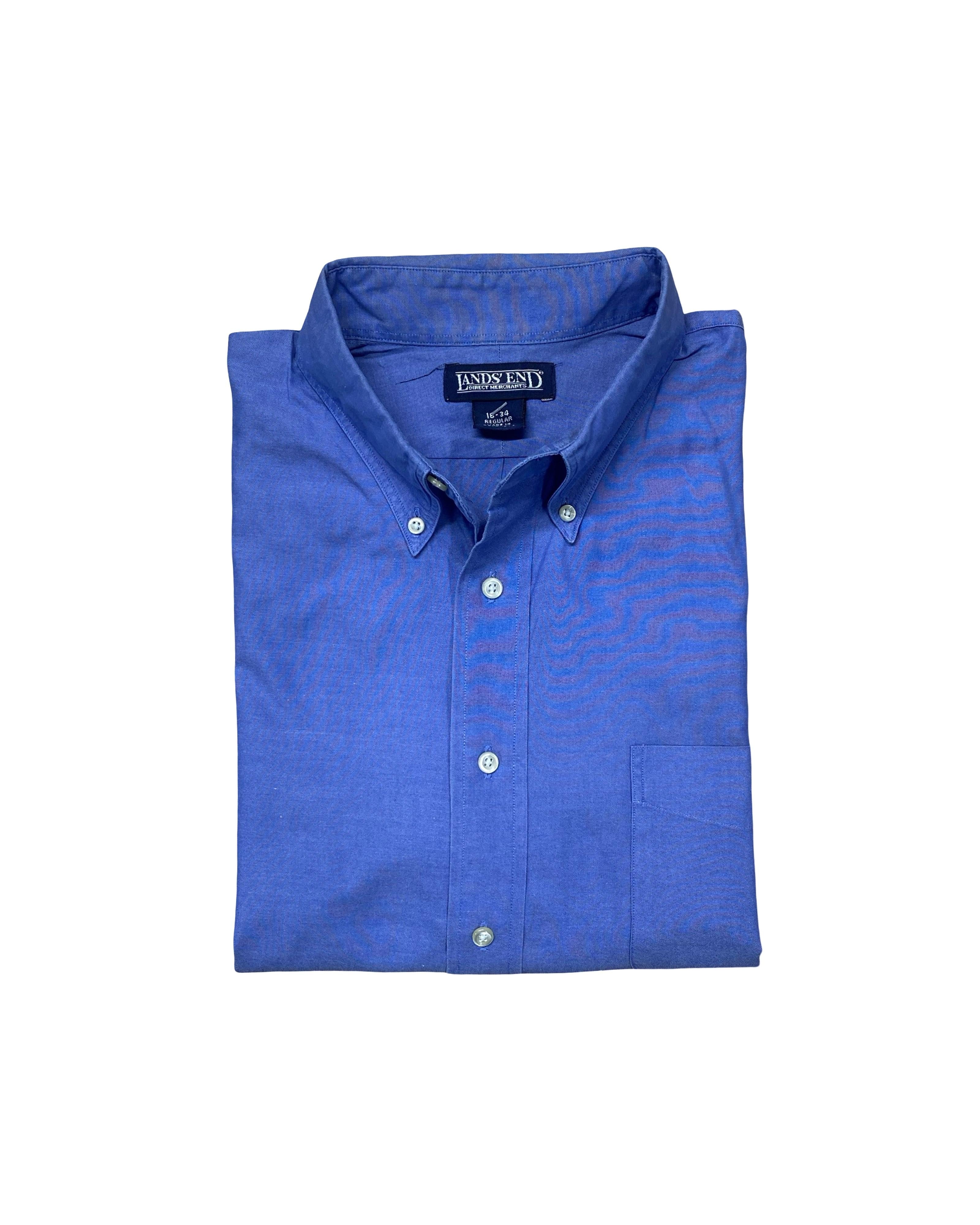 Lands' End Blue Oxford Shirt | Large | Chest 24”