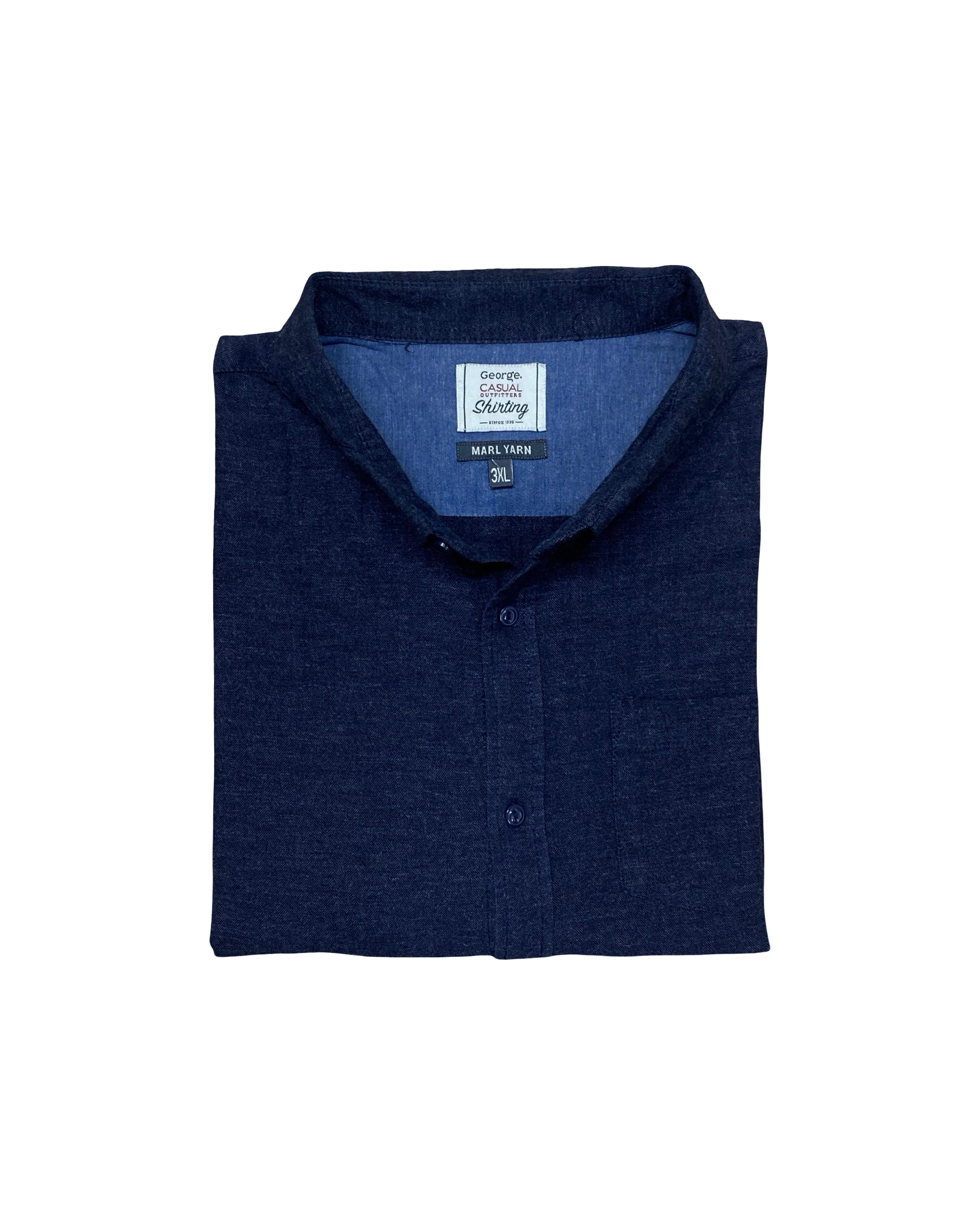George Dark Navy Casual Shirt | 3XL | Chest 29”