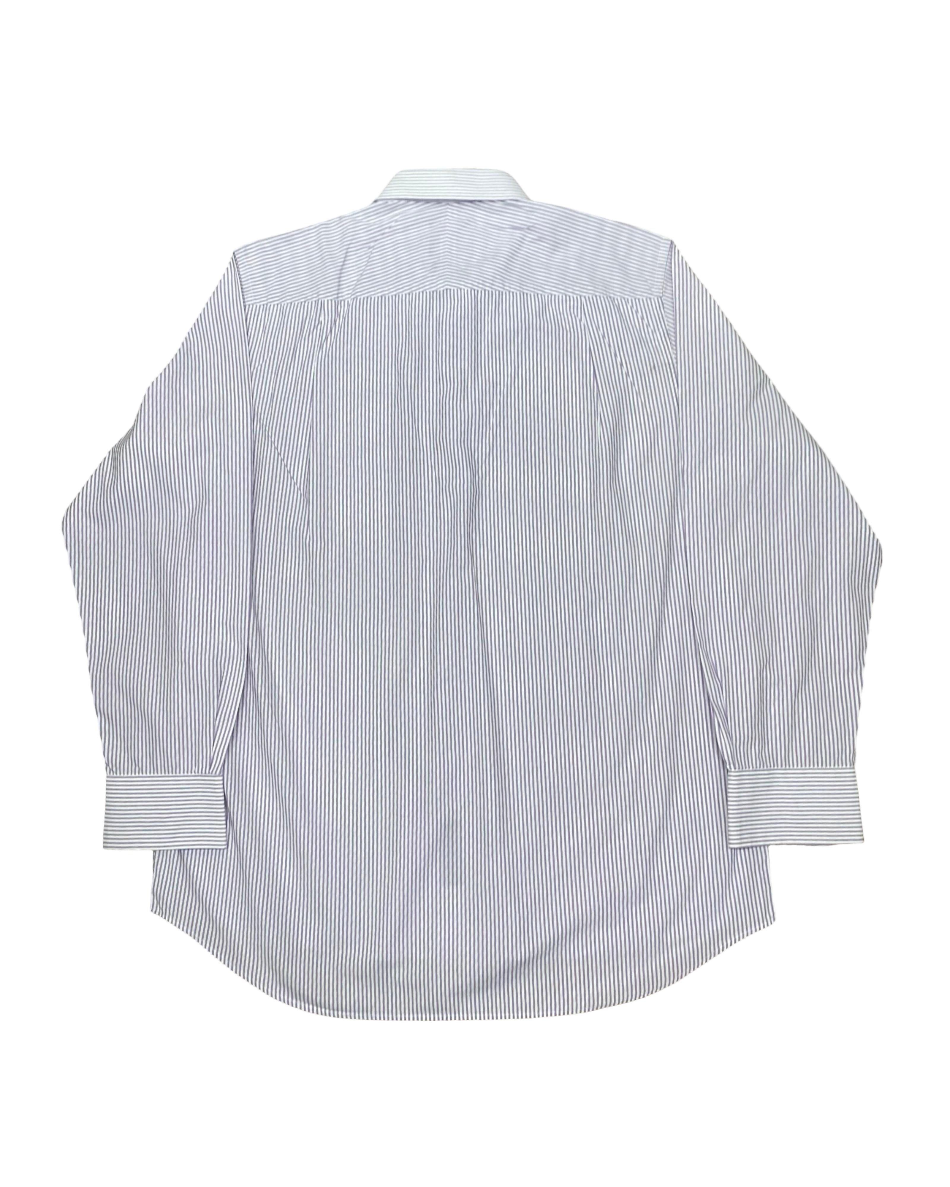Savile Row Striped Formal Shirt | Large | Chest 24.5”
