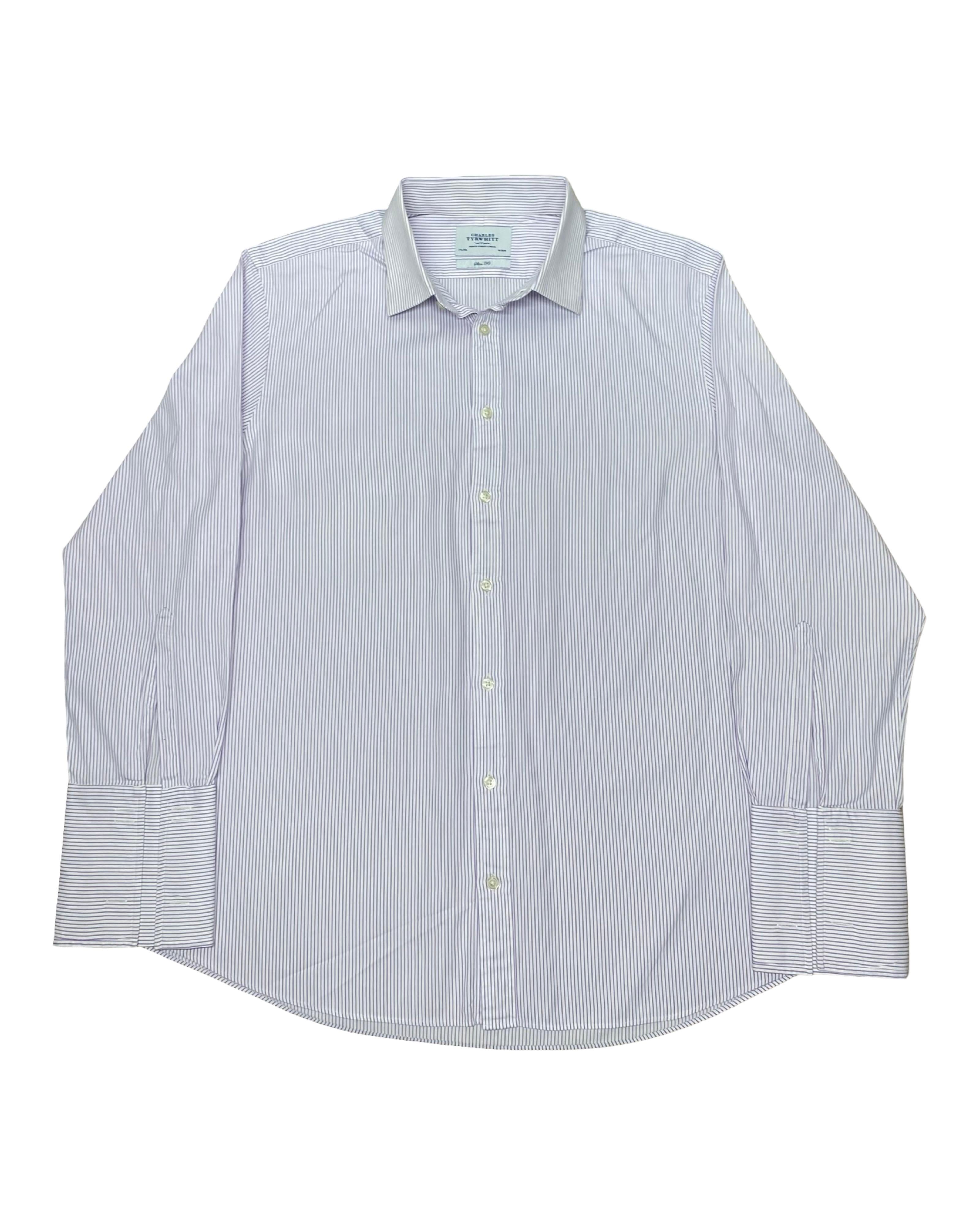 Charles Tyrwhitt Striped Formal Shirt | Large | Chest 25”