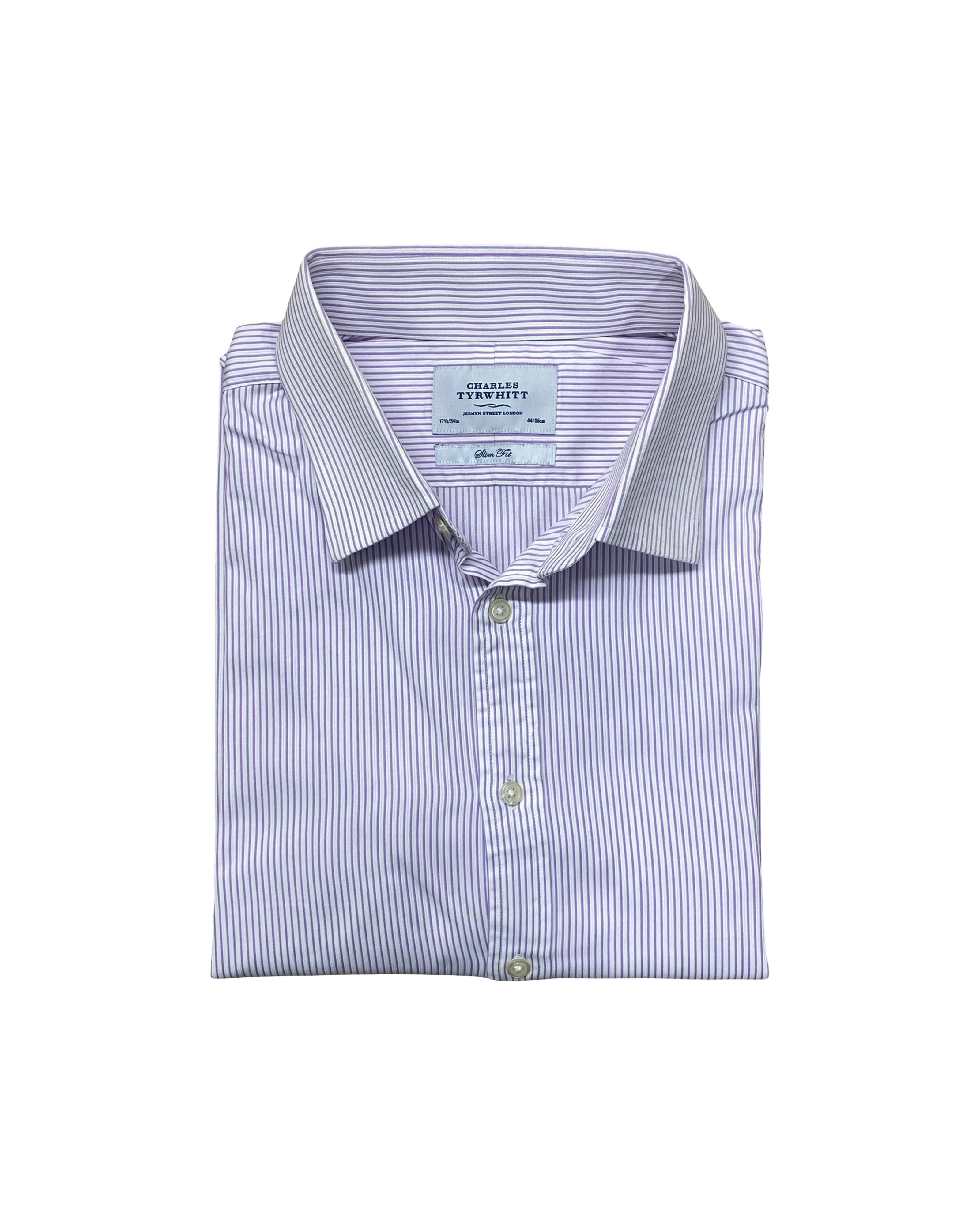 Charles Tyrwhitt Striped Formal Shirt | Large | Chest 25”