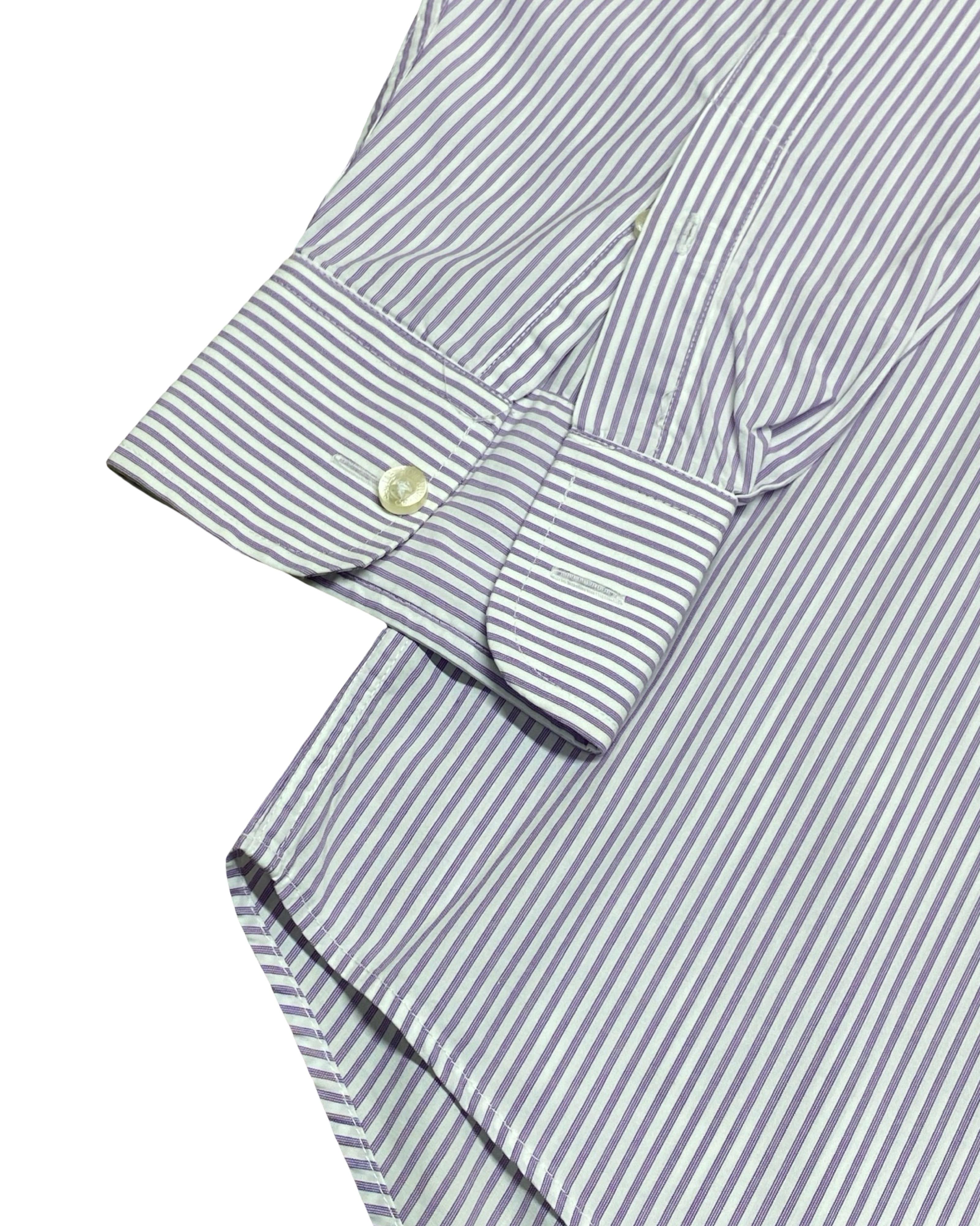 Savile Row Striped Formal Shirt | Large | Chest 24.5”
