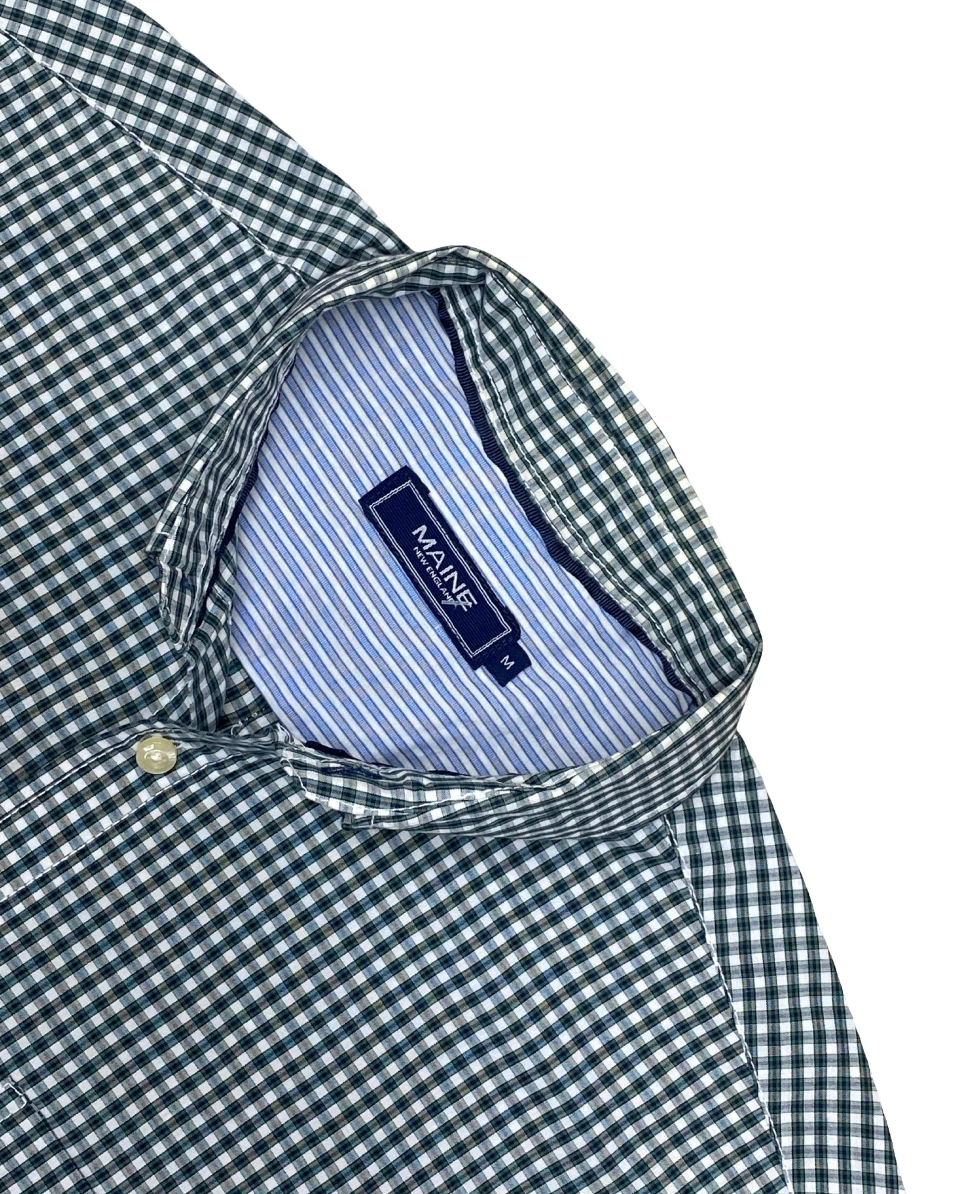 Maine Green Gingham Check Shirt | Large | Chest 23”