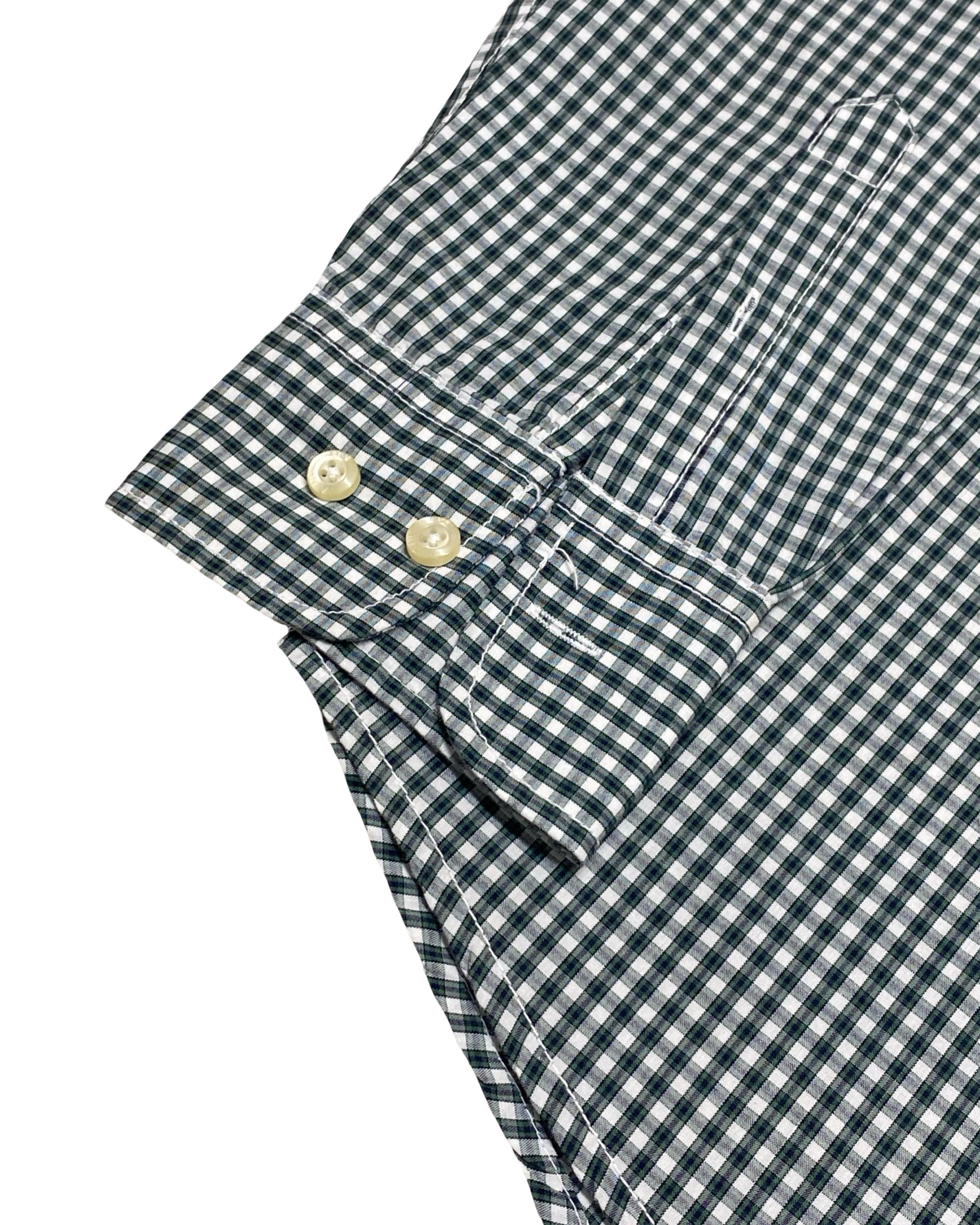 Maine Green Gingham Check Shirt | Large | Chest 23”