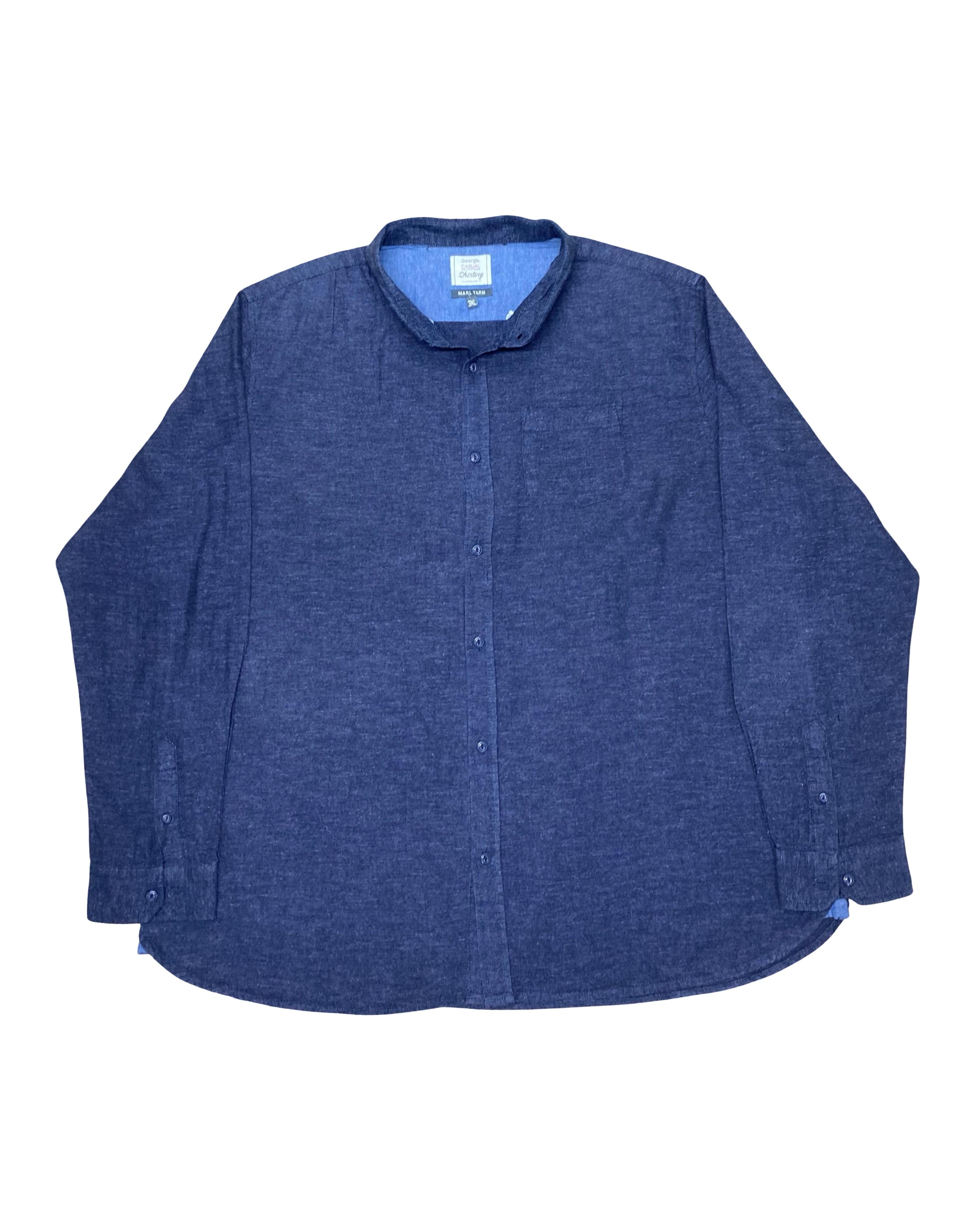 George Dark Navy Casual Shirt | 3XL | Chest 29”
