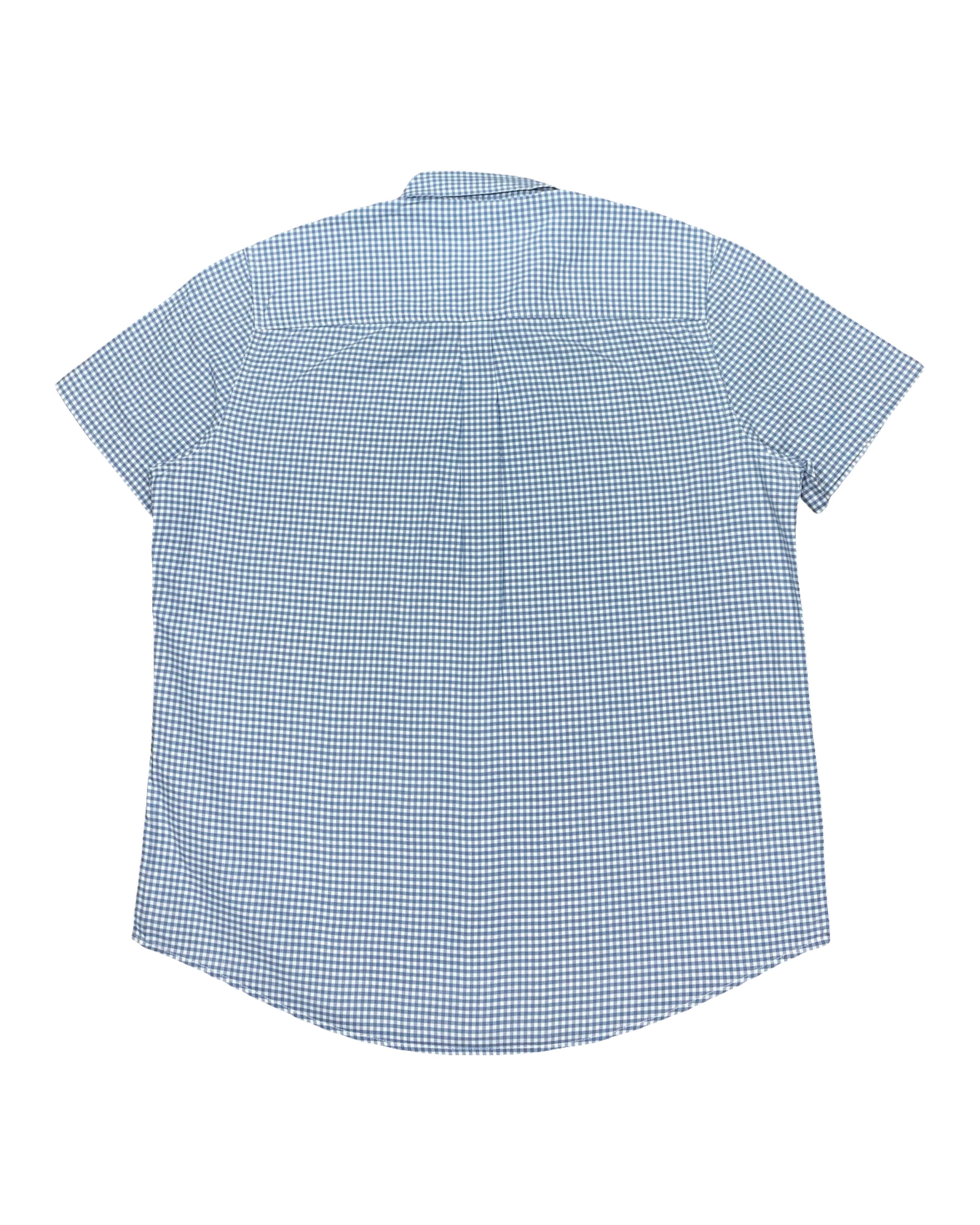 Easy Blue Gingham Check Shirt | Large | Chest 23”