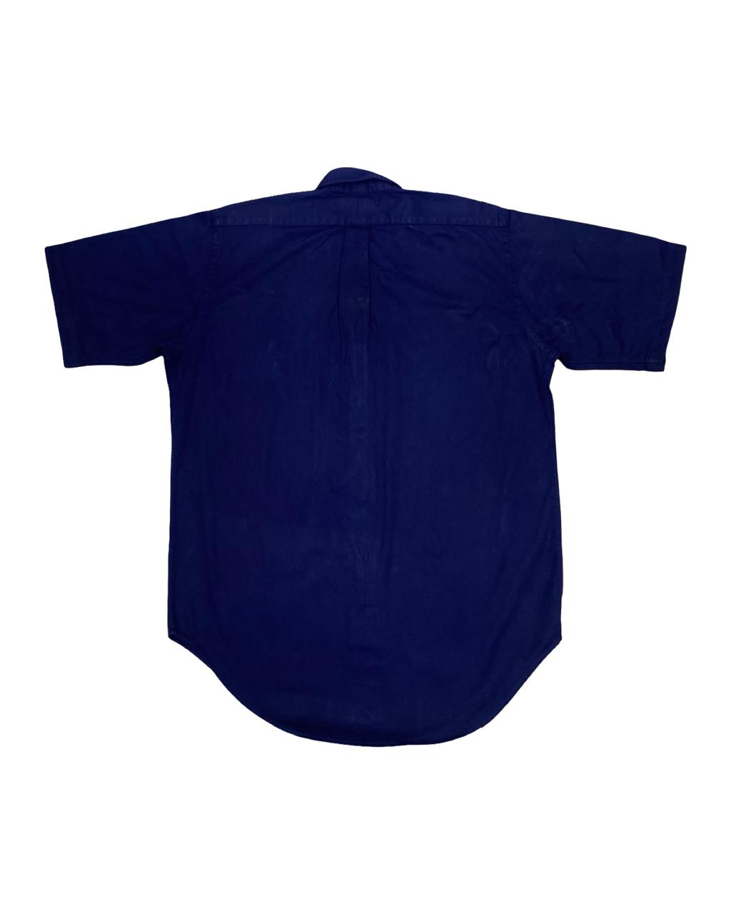 Ralph Lauren Navy Short Sleeve Oxford Shirt | Large | Chest 24”