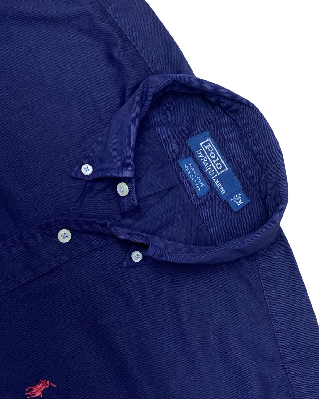 Ralph Lauren Navy Short Sleeve Oxford Shirt | Large | Chest 24”