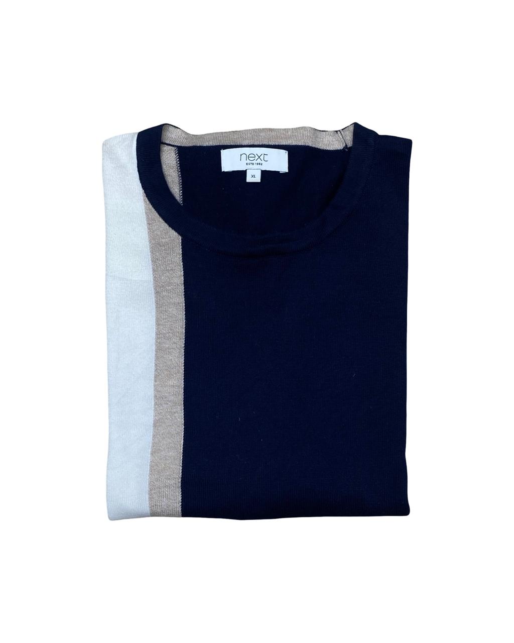 NEXT Color Block Crew Neck | Large | Chest 23”