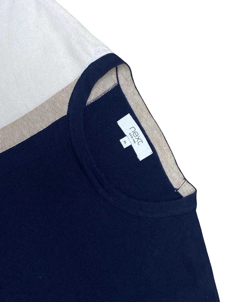 NEXT Color Block Crew Neck | Large | Chest 23”
