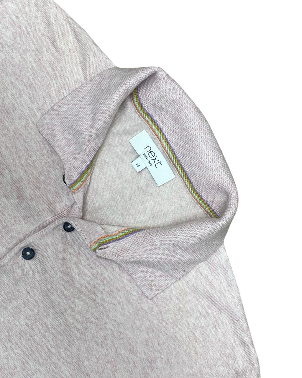 NEXT Light Pink Polo Shirt | Medium | Chest 21”