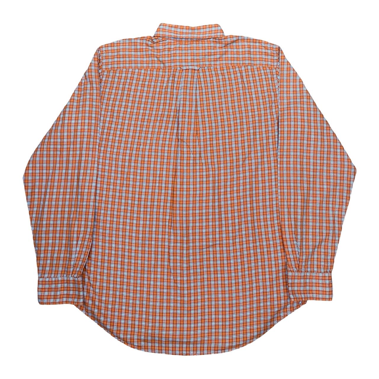 Nautica Orange Check Shirt | Large | Chest 24”