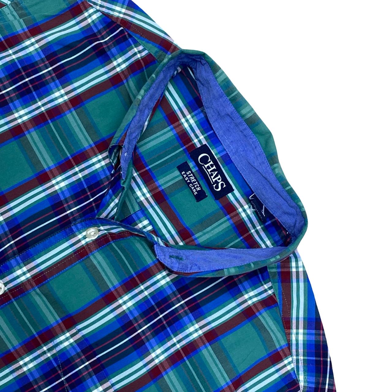 Chaps Green & Blue Plaid Shirt | XL | Chest 26”