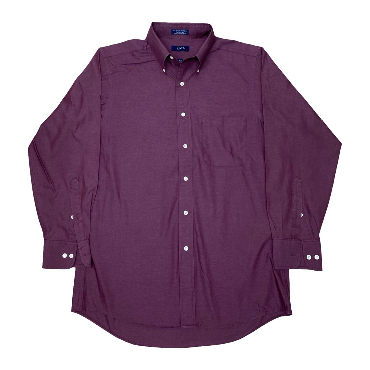 Izod Maroon Dress Shirt | Medium | Chest 22”