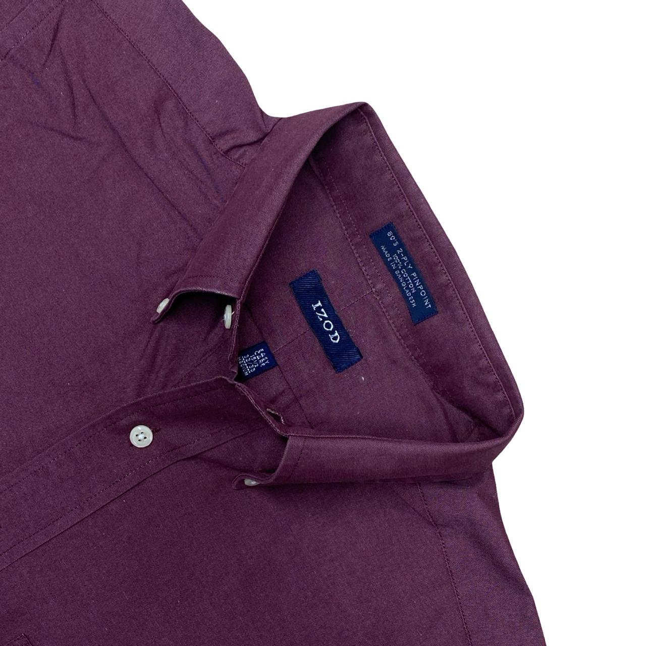 Izod Maroon Dress Shirt | Medium | Chest 22”