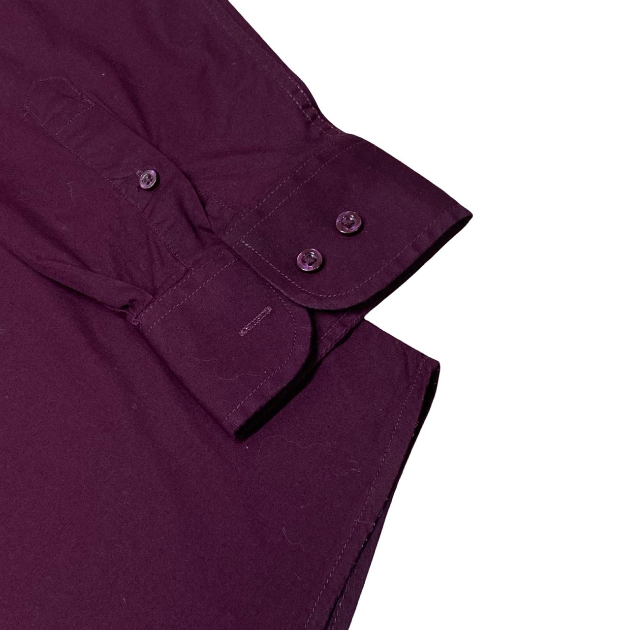 Nautica Solid Maroon Shirt | Large | Chest 24”