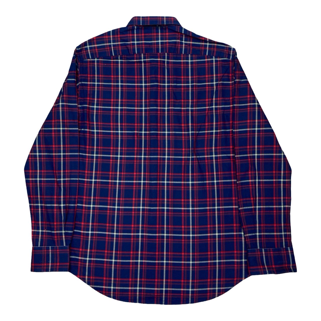 Tommy Hilfiger Navy & Red Check Shirt | Large | Chest 23.5”