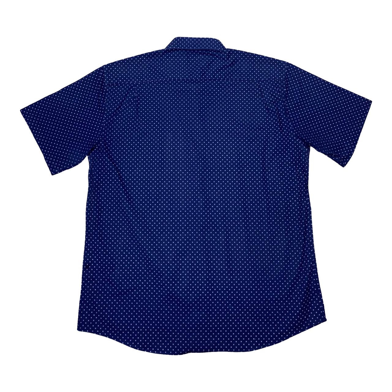 Nautica Navy Dot Print Shirt | Large | Chest 24.5”
