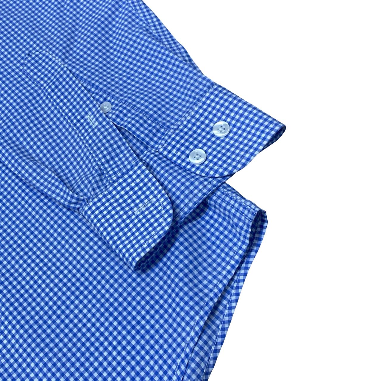 Nautica Blue Micro Check Shirt | XL | Chest 26”