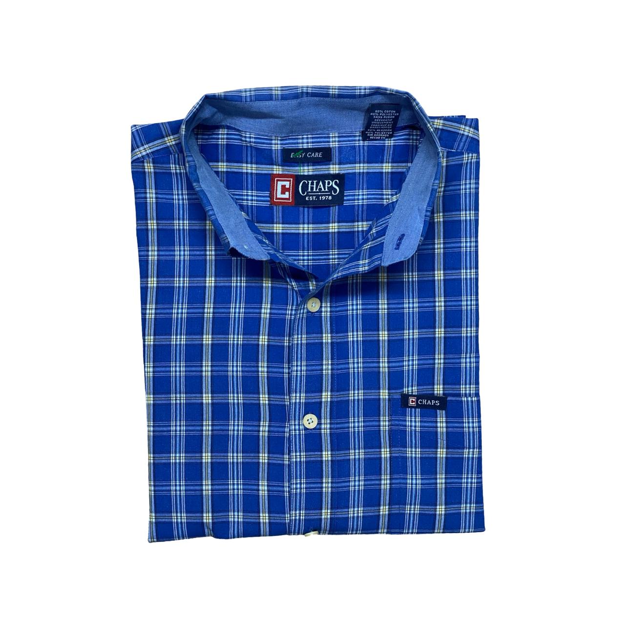 Chaps Blue Check Shirt | XL | Chest 25.5”
