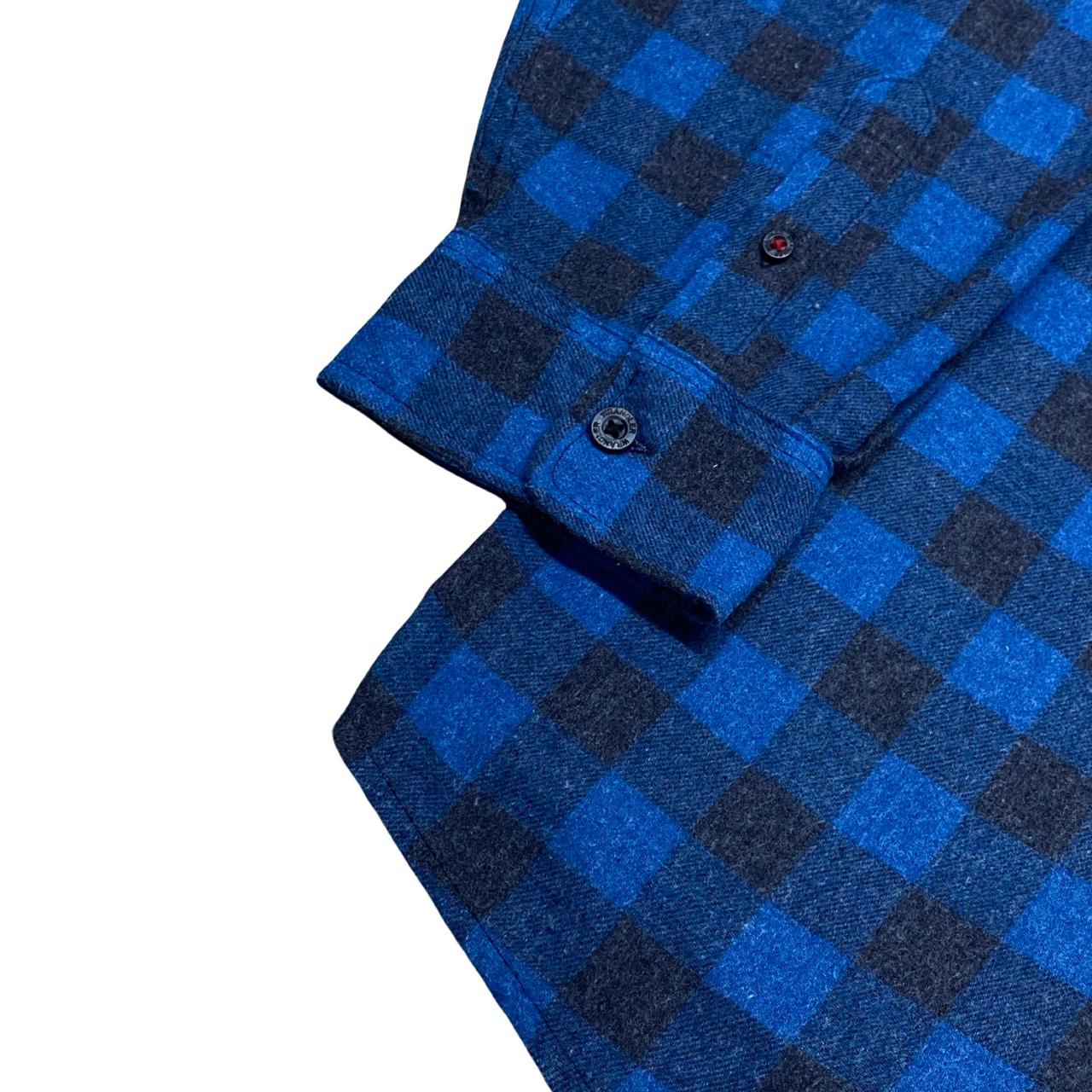 Wrangler Blue & Black Check Shirt | XXL | Chest 31.5”