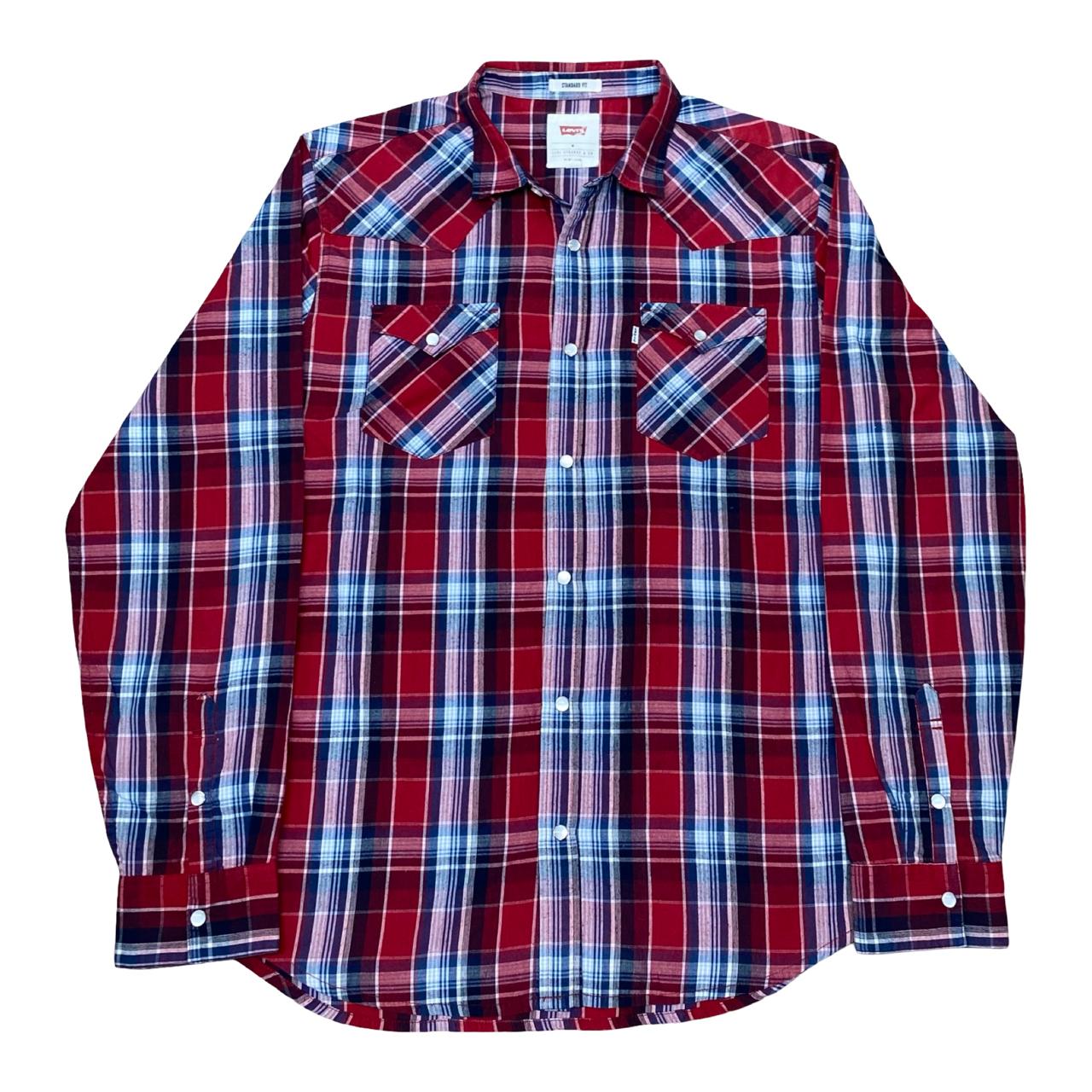 Levi’s Red Check Flannel Shirt | Medium | Chest 22”