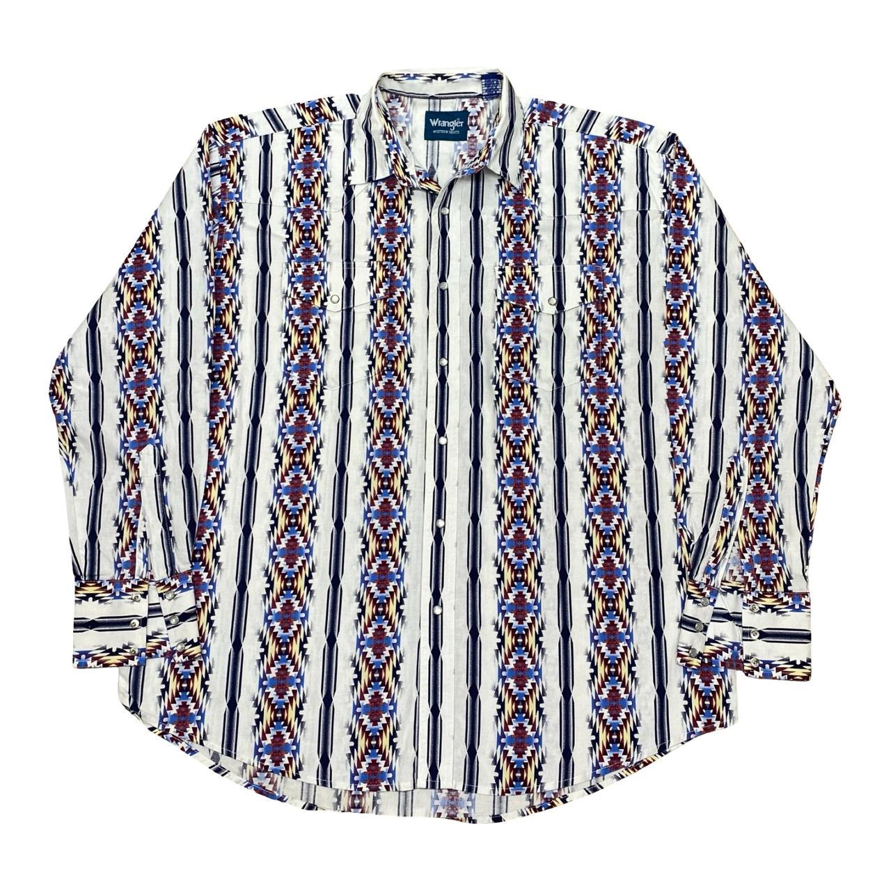 Wrangler Aztec Pattern Shirt | XL | Chest 26.5”