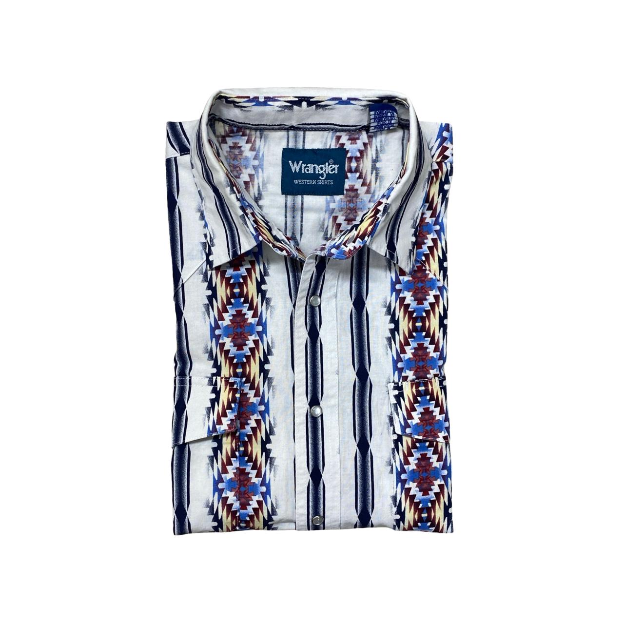 Wrangler Aztec Pattern Shirt | XL | Chest 26.5”