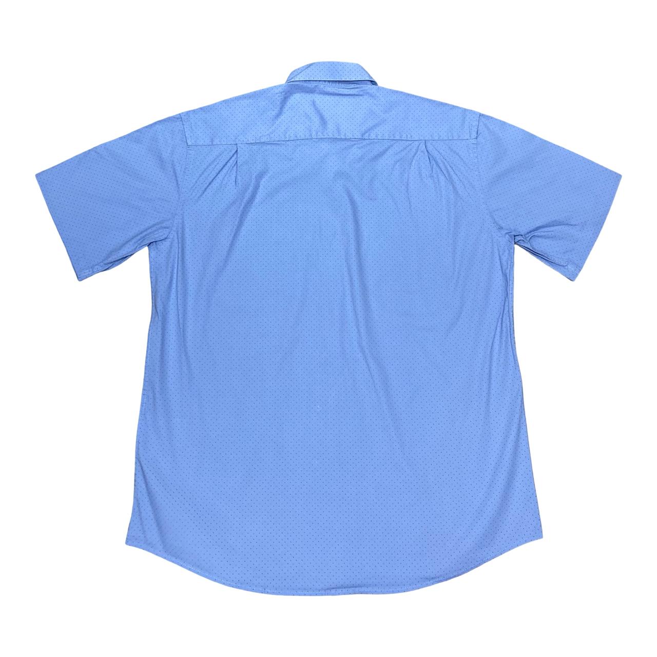 Nautica Light Blue Micro-Dot Shirt | Medium | Chest 22”