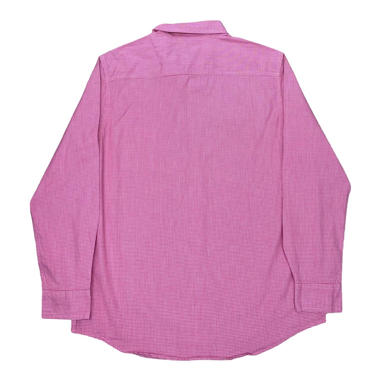 Chaps Red Micro-Check Shirt | Large | Chest 23.5”