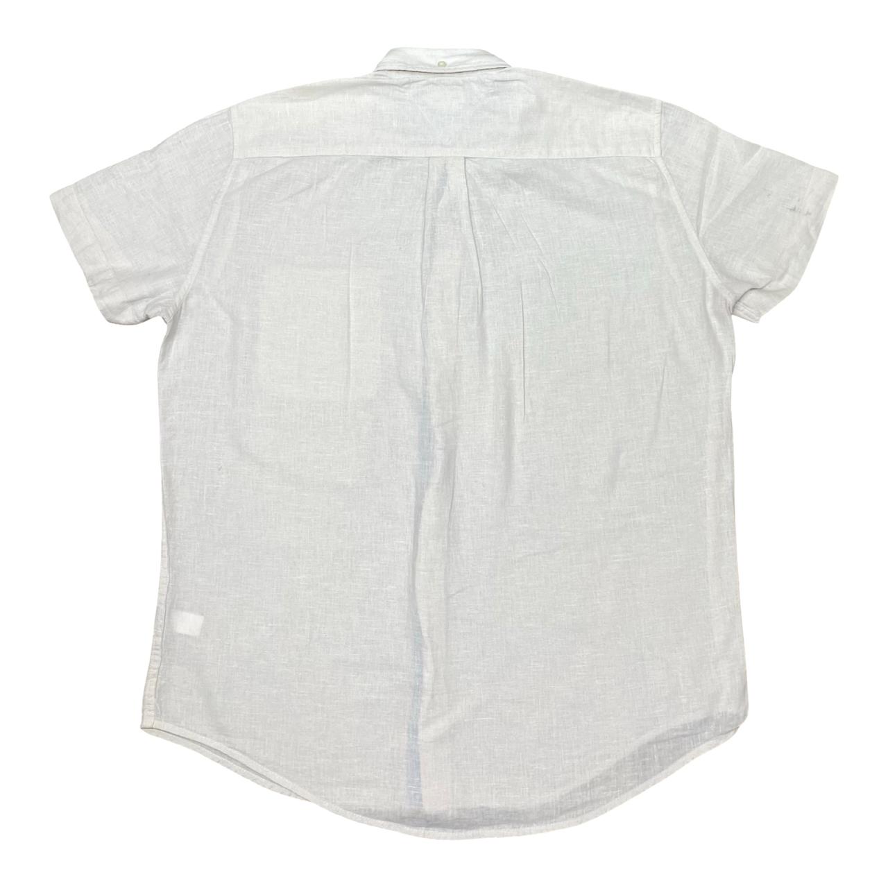 Tommy Hilfiger White Short Sleeve Shirt | Large | Chest 24.5”