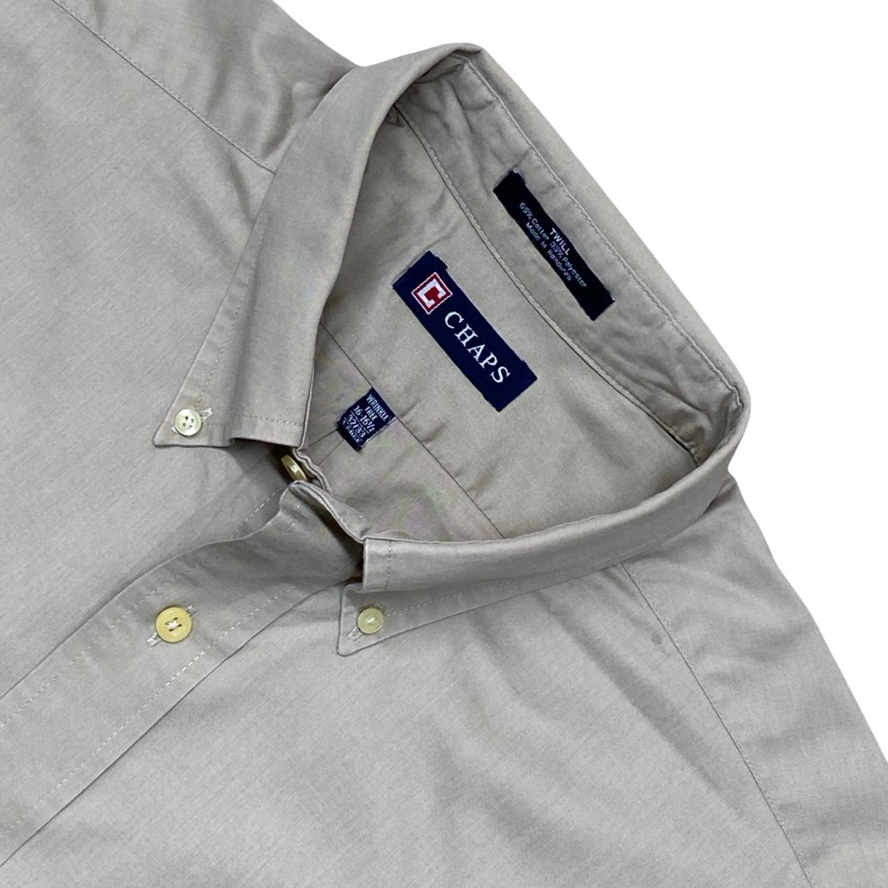 Chaps Solid Oxford Shirt | Large | Chest 25”