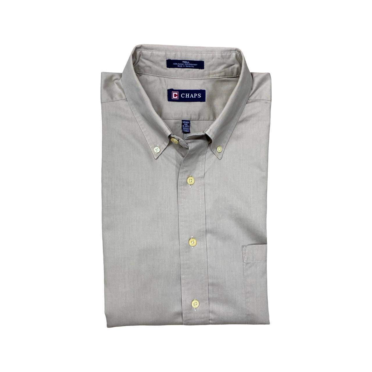 Chaps Solid Oxford Shirt | Large | Chest 25”