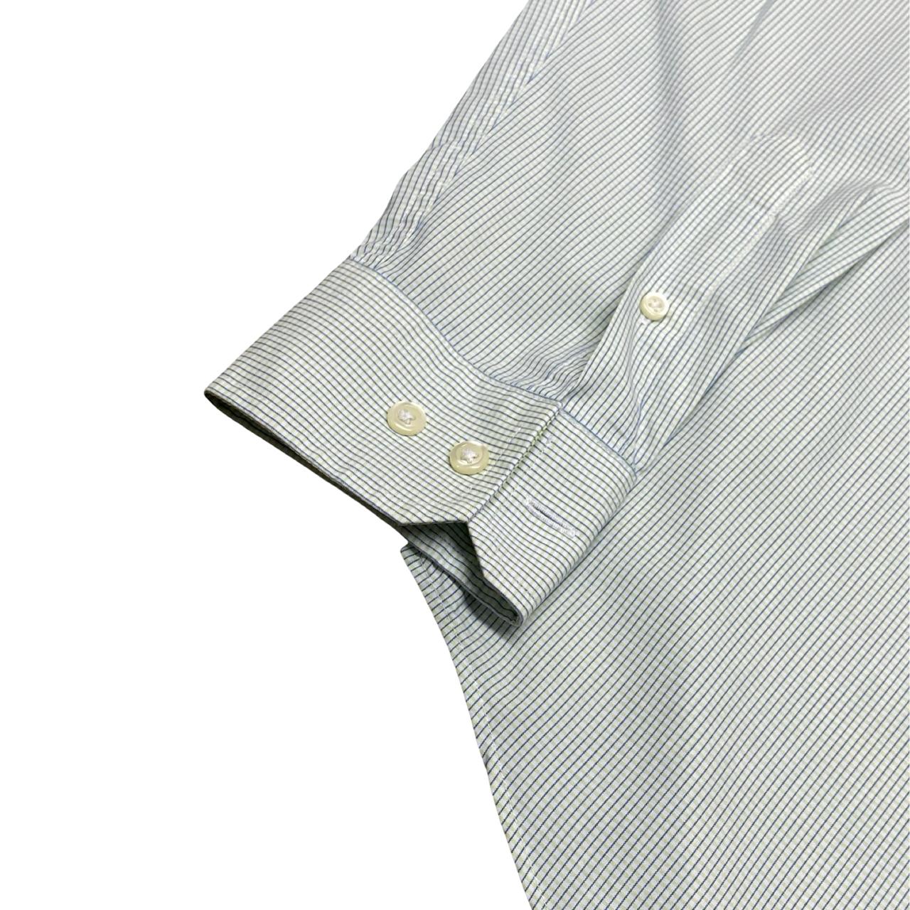Nautica Green Micro-Check Shirt | Medium | Chest 22”