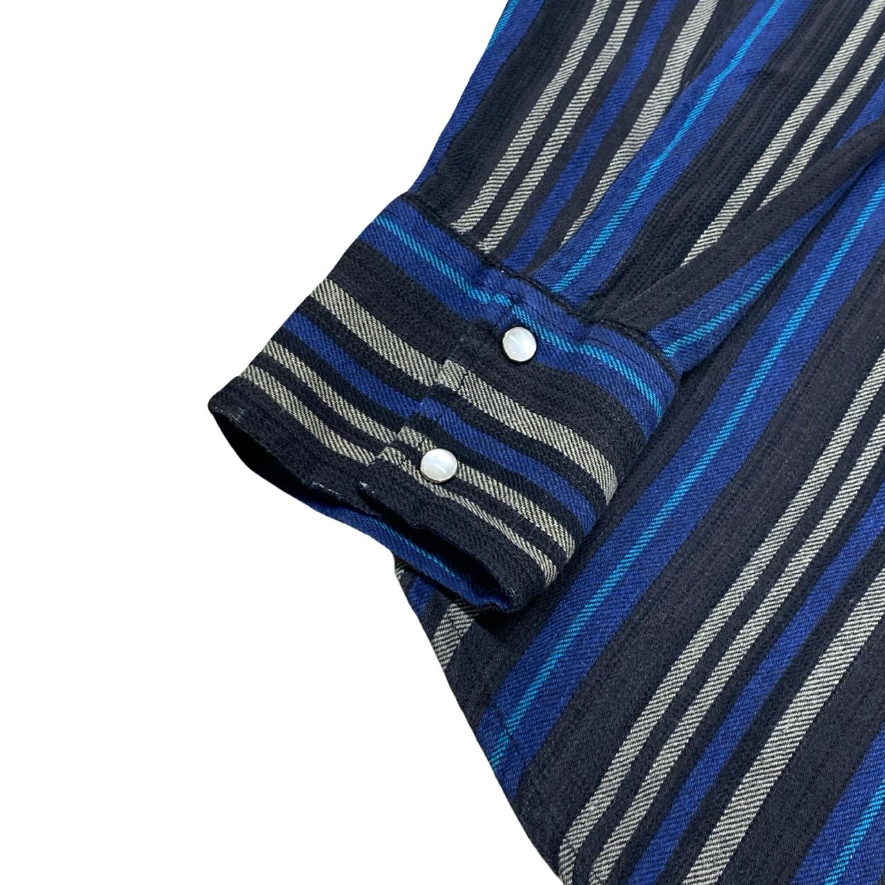 Wrangler Western Striped Shirt | Medium | Chest 21”