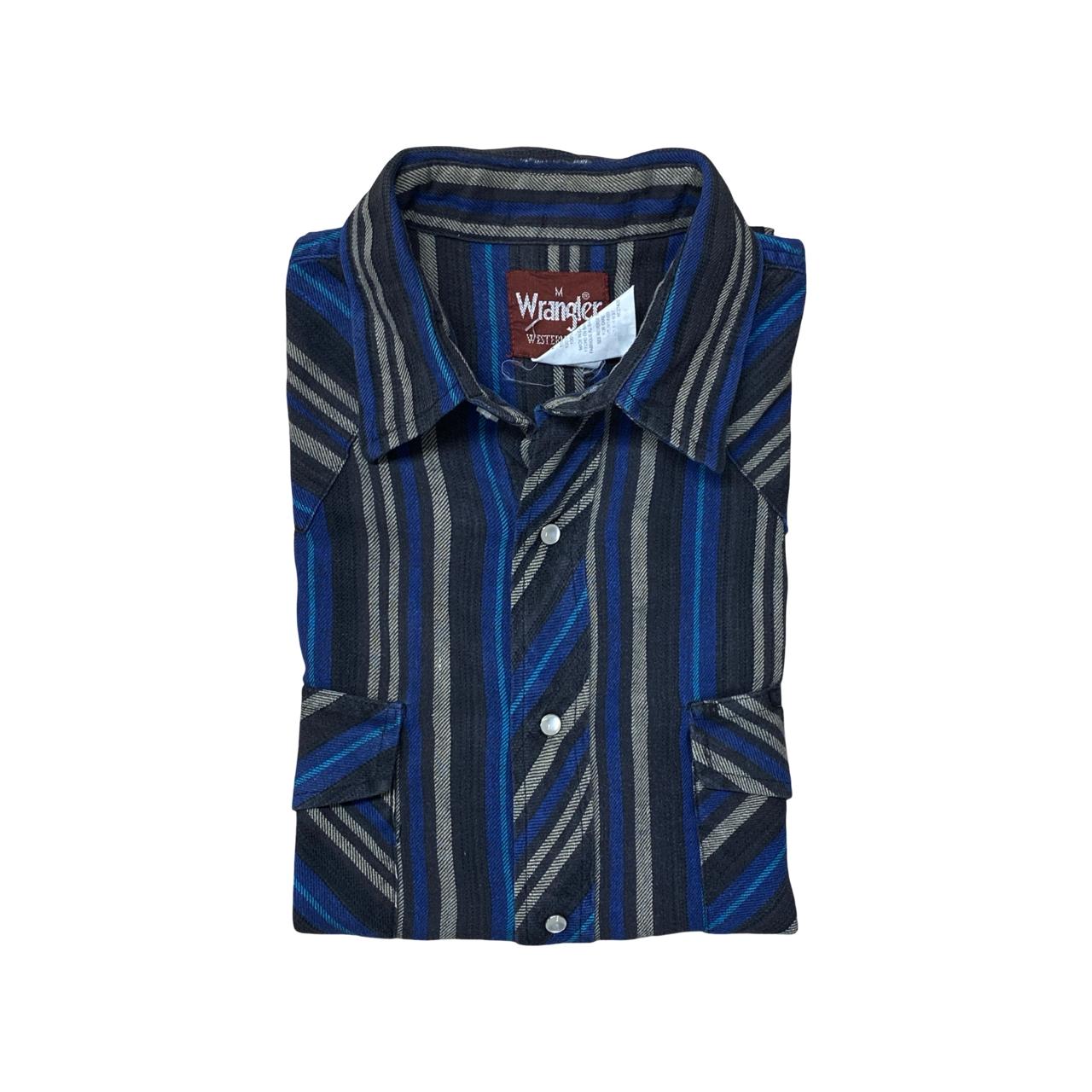 Wrangler Western Striped Shirt | Medium | Chest 21”