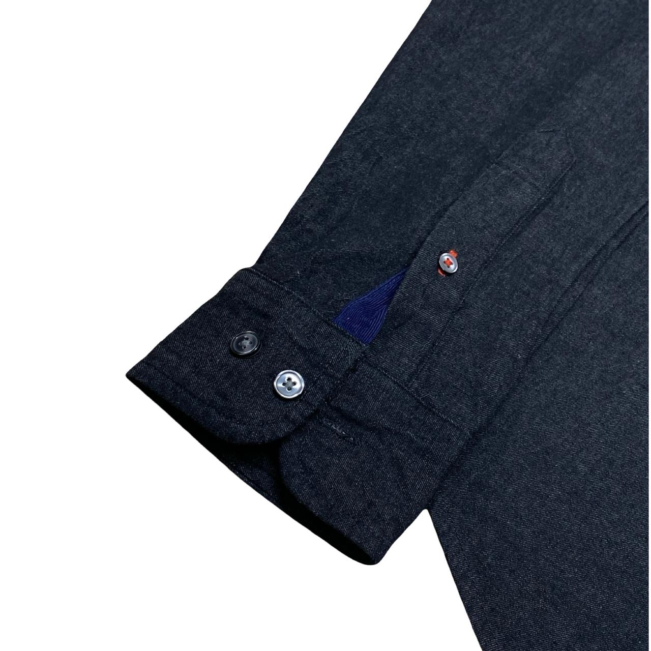 Tommy Hilfiger Navy Solid Shirt | Small | Chest 20”