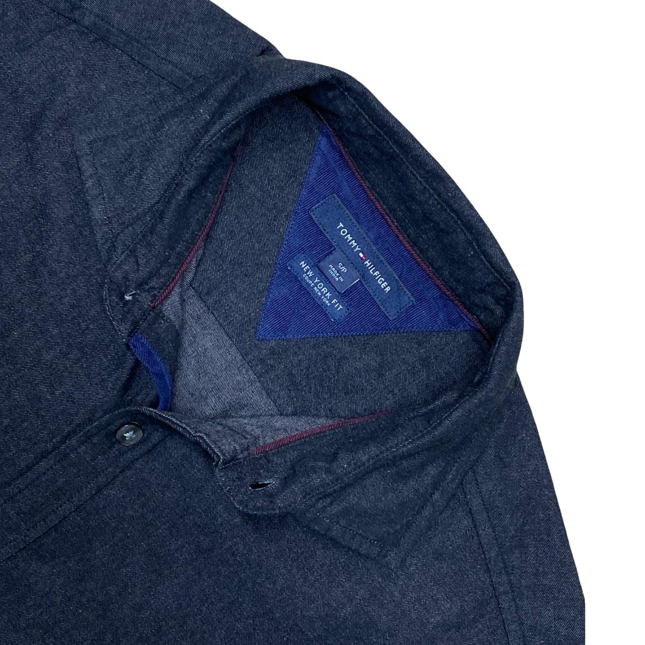 Tommy Hilfiger Navy Solid Shirt | Small | Chest 20”