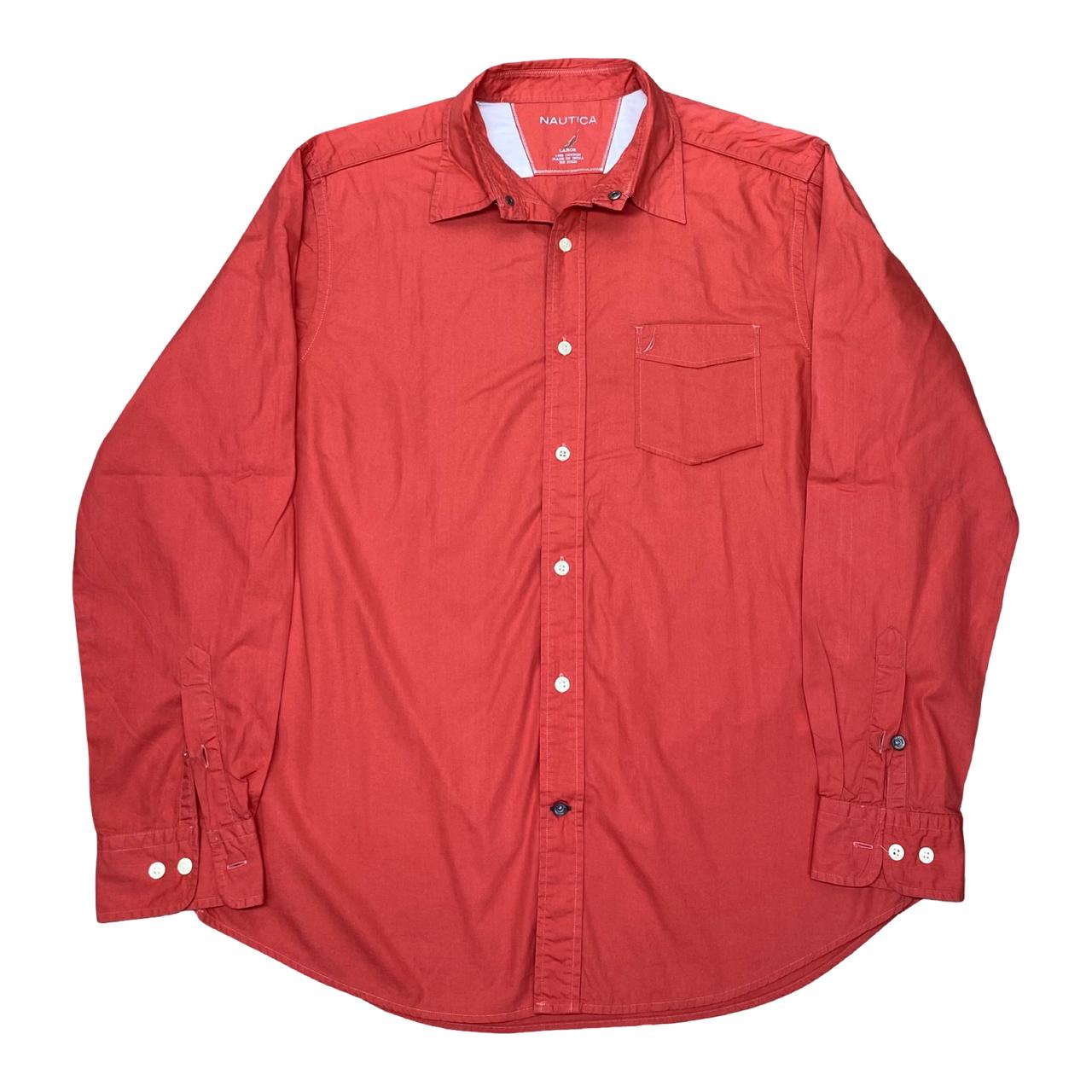 Nautica Red Shirt | Large | Chest 24”