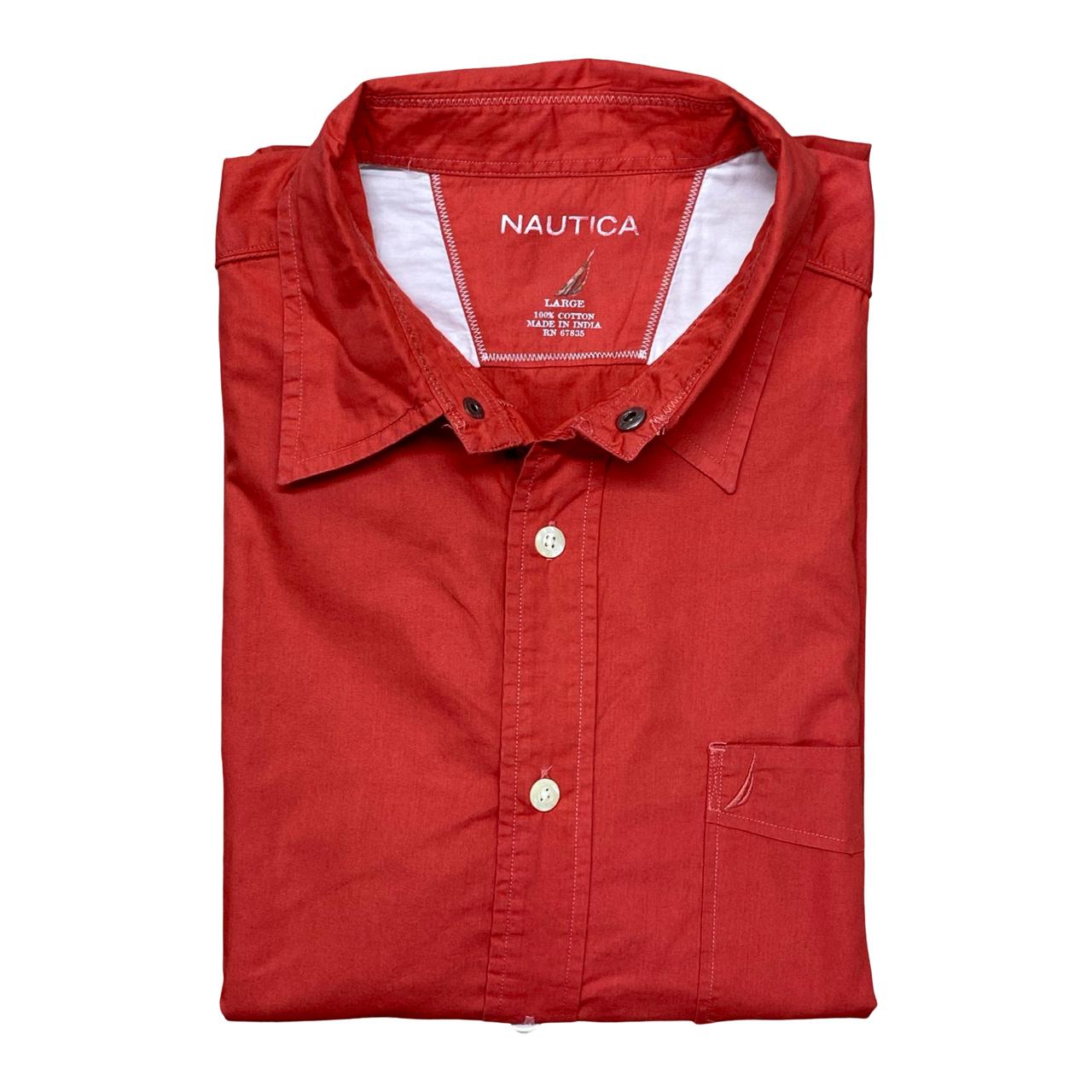 Nautica Red Shirt | Large | Chest 24”