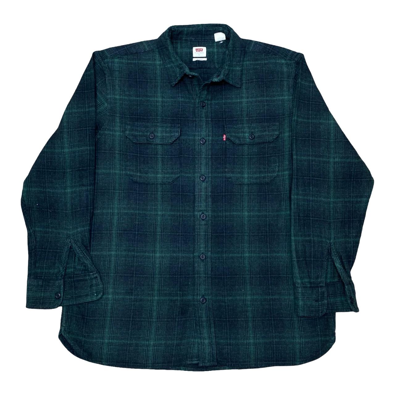 Levi’s Green & Black Flannel Shirt | Large | Chest 23.5”