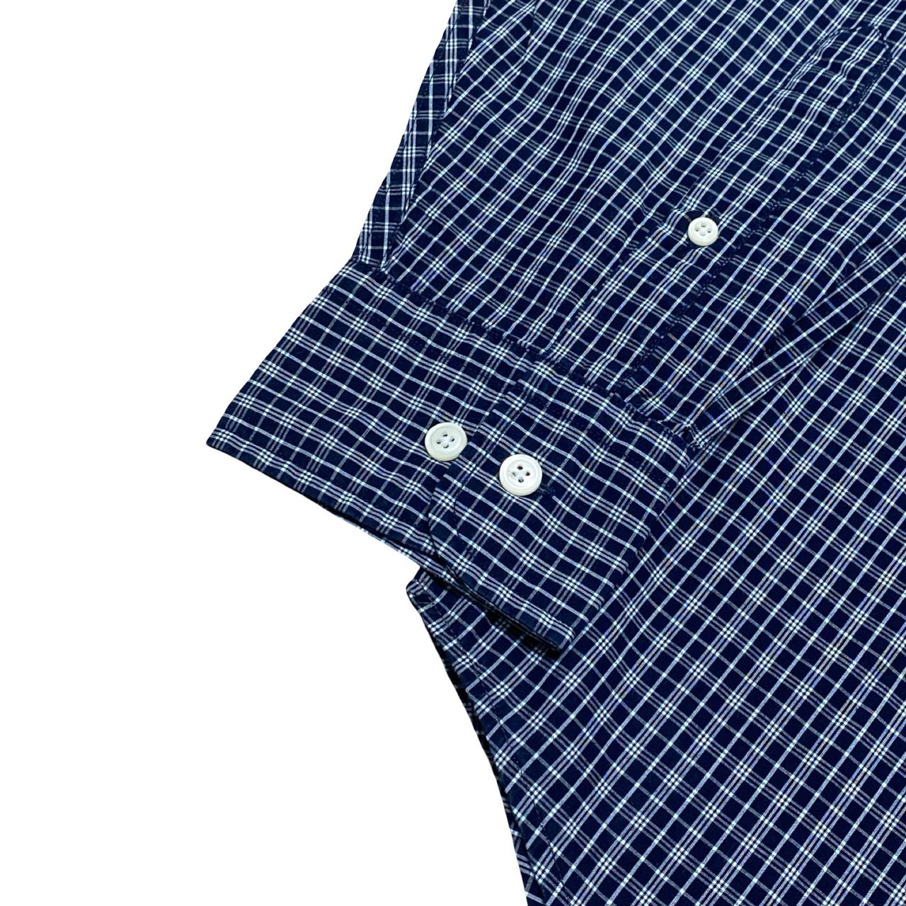 Nautica Navy Check Shirt | Large | Chest 23.5”