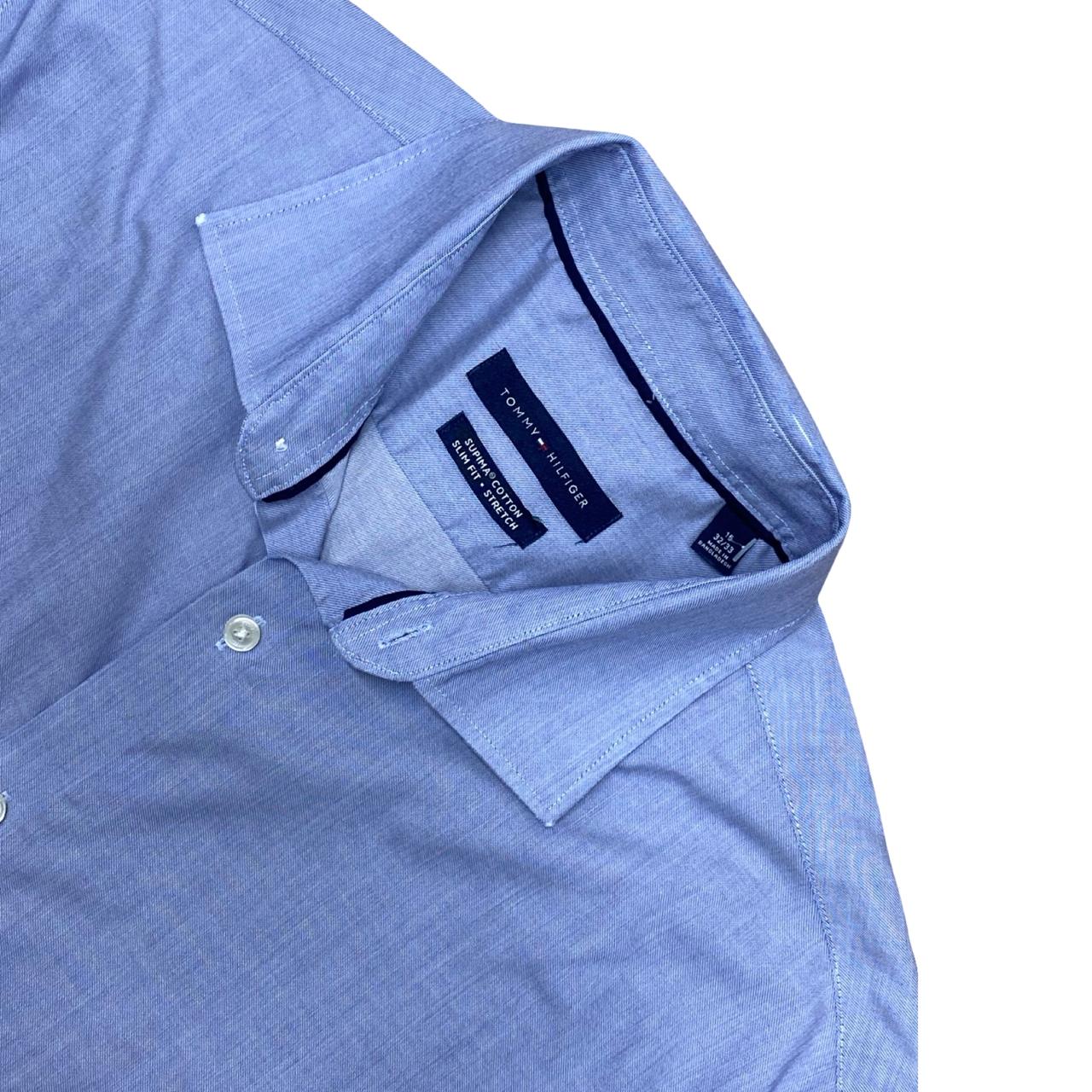 Tommy Hilfiger Blue Slim Fit Shirt | Medium | Chest 22.5”
