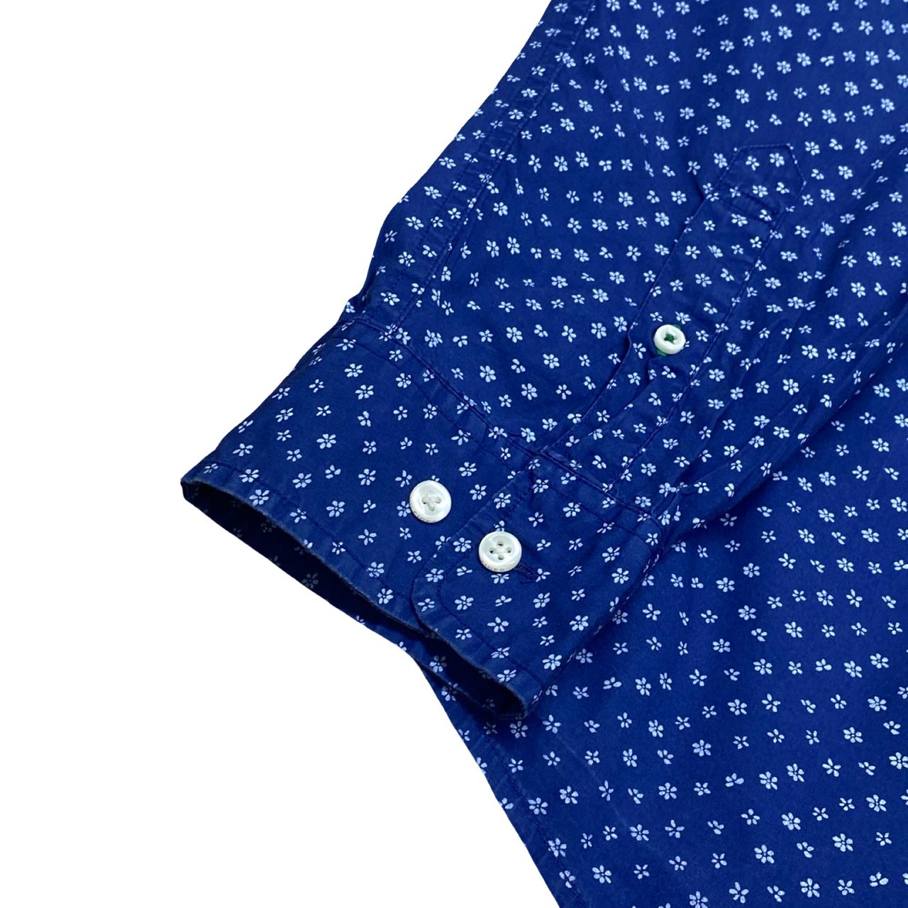 Tommy Hilfiger Blue Floral Print Shirt | Large | Chest 25”