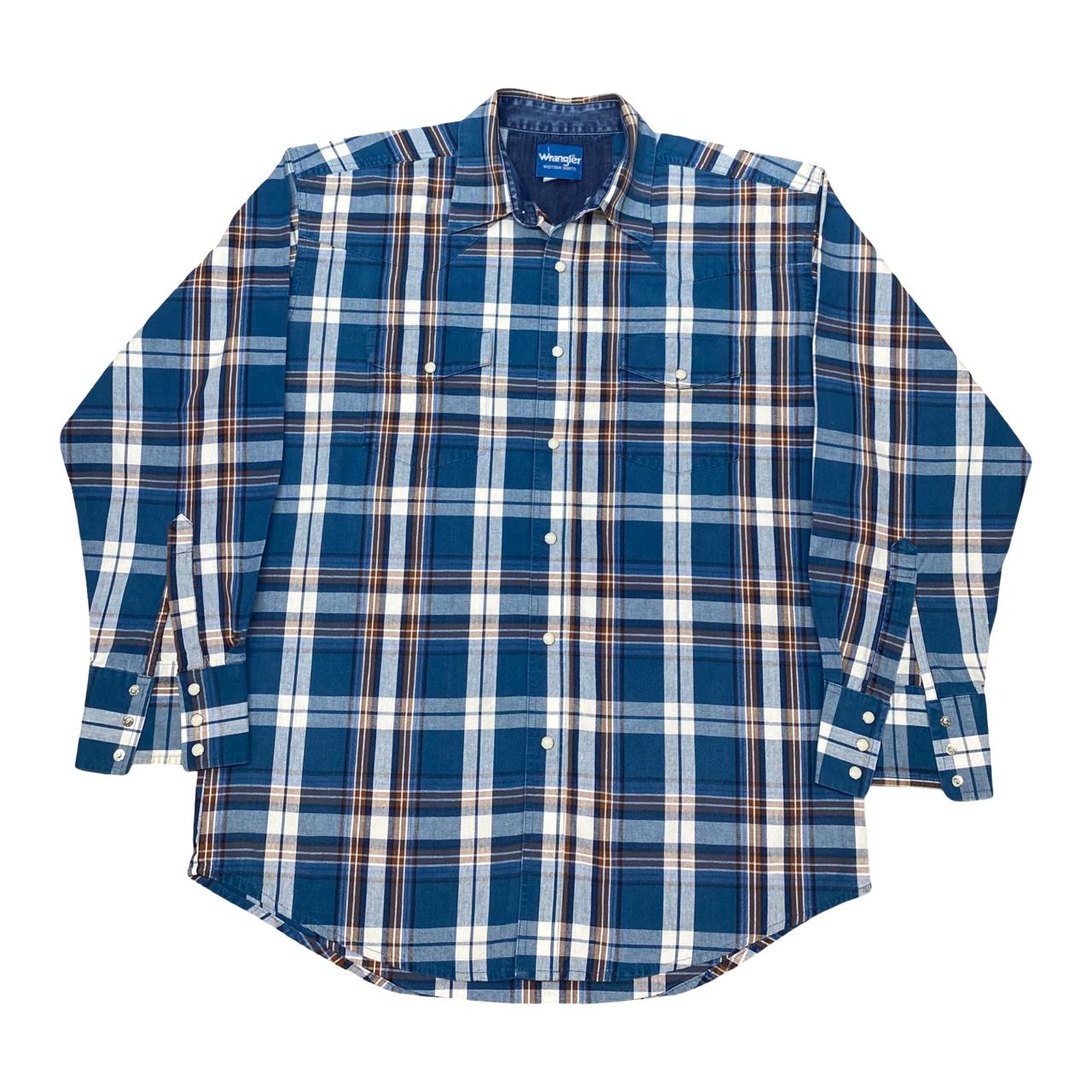 Wrangler Western Plaid Shirt | Large | Chest 24.5”