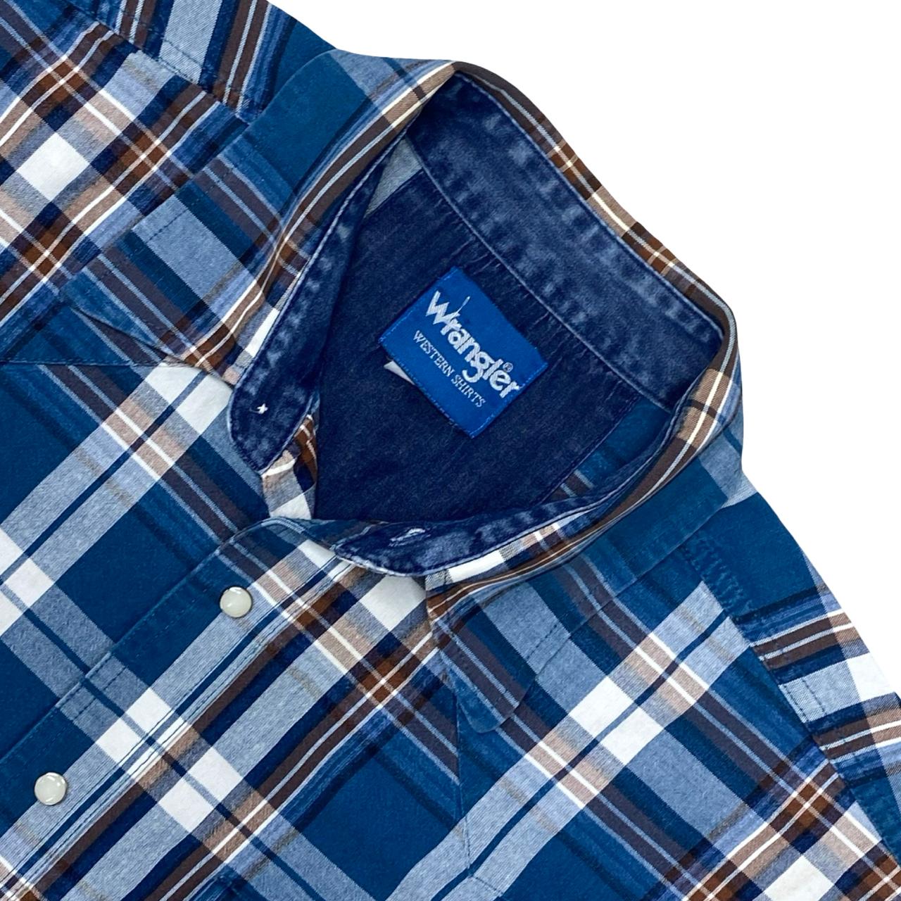 Wrangler Western Plaid Shirt | Large | Chest 24.5”